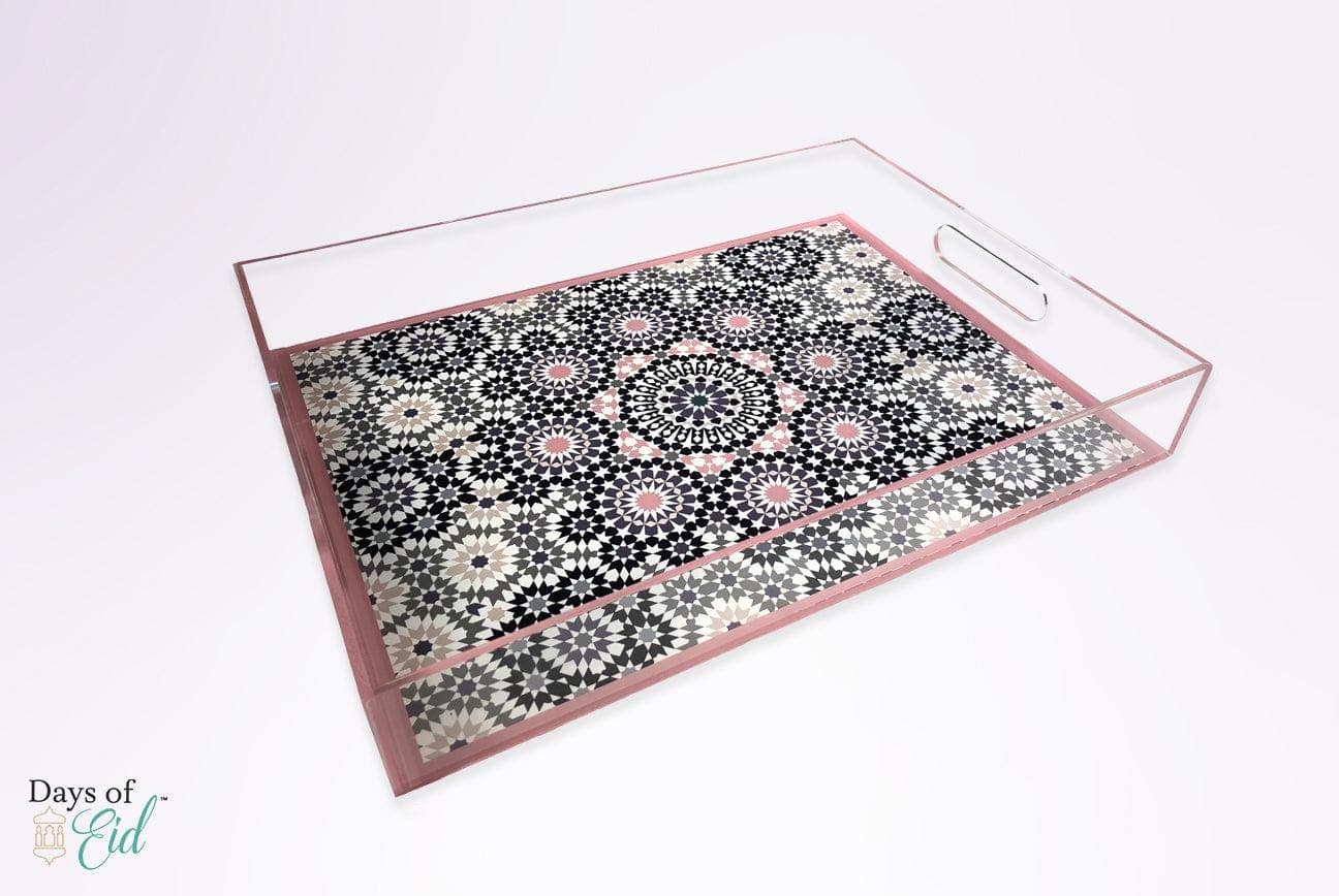 Marrakech Acrylic Tray - Pink & Grey - image 4