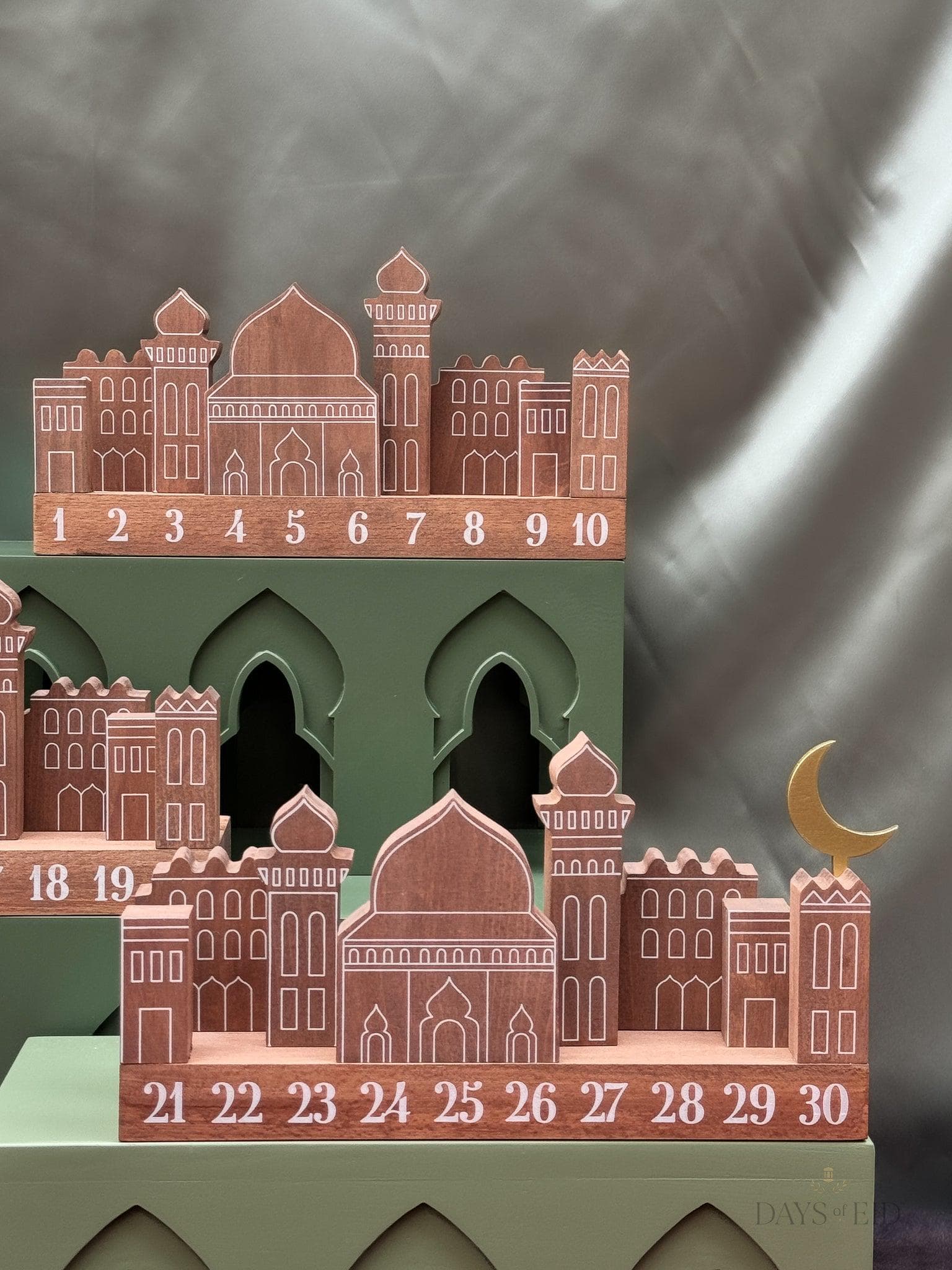 Wooden Ramadan City Countdown Calendar - image 3