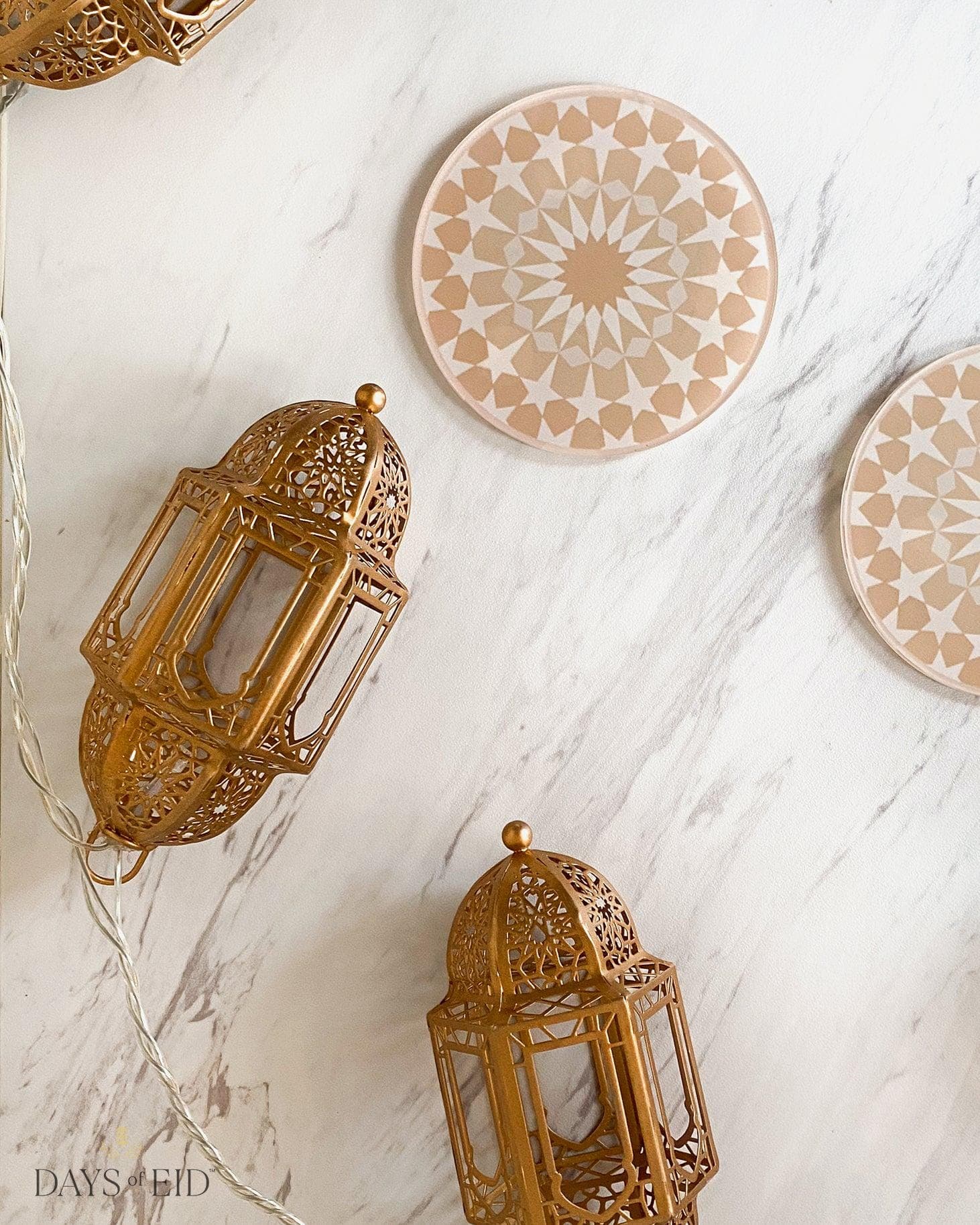 Marrakech Acrylic Coasters - Neutral *NEW* - image 4