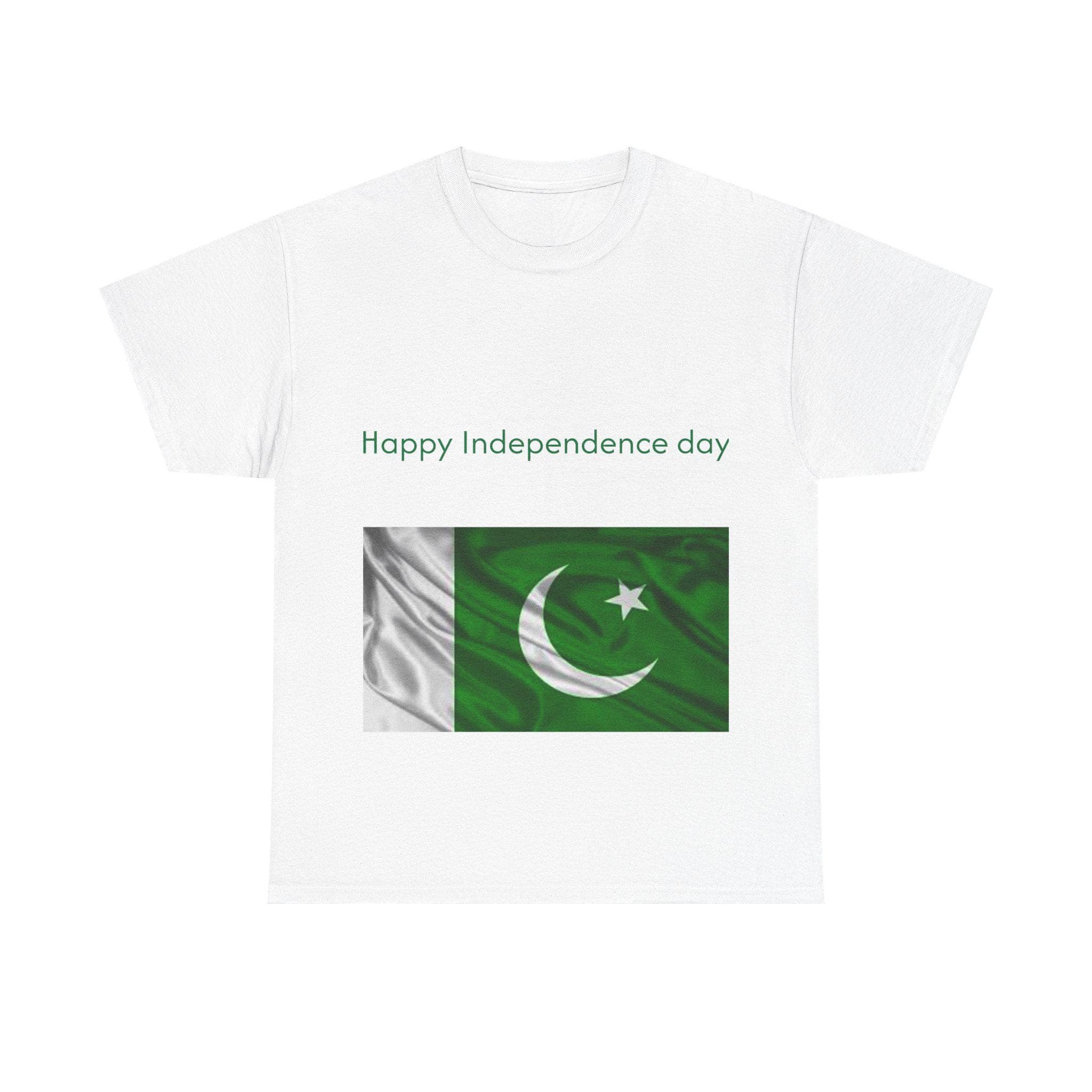 Pakistani Independence Day Tee, Unisex Cotton Shirt, Festive Apparel, Red, Green, White Flag Design, National Pride, Holiday Gift
