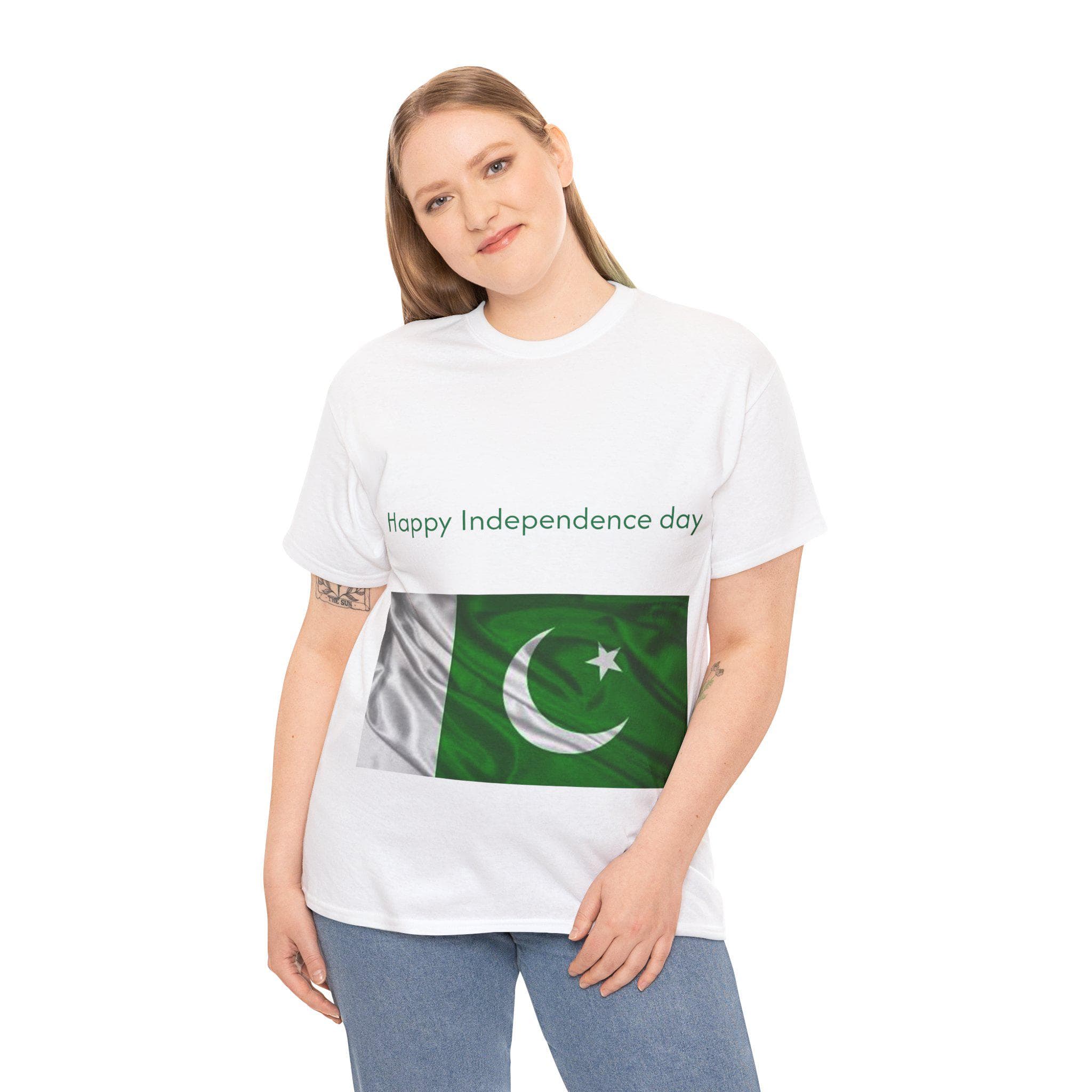 Pakistani Independence Day Tee, Unisex Cotton Shirt, Festive Apparel, Red, Green, White Flag Design, National Pride, Holiday Gift - image 4