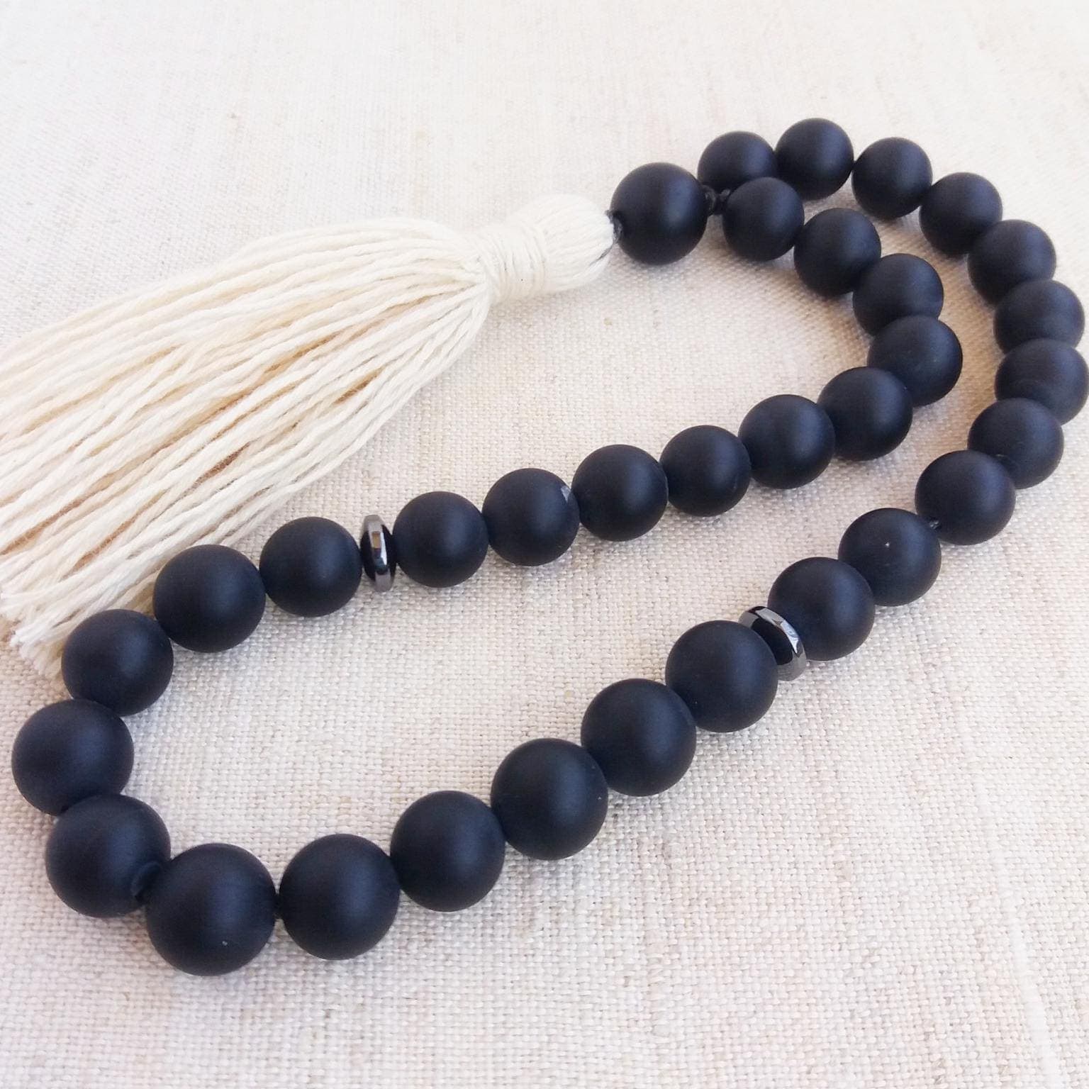 Tasbih 33 beads Tasbeeh Worry beads Prayer beads islamic gift Black onyx prayer beads