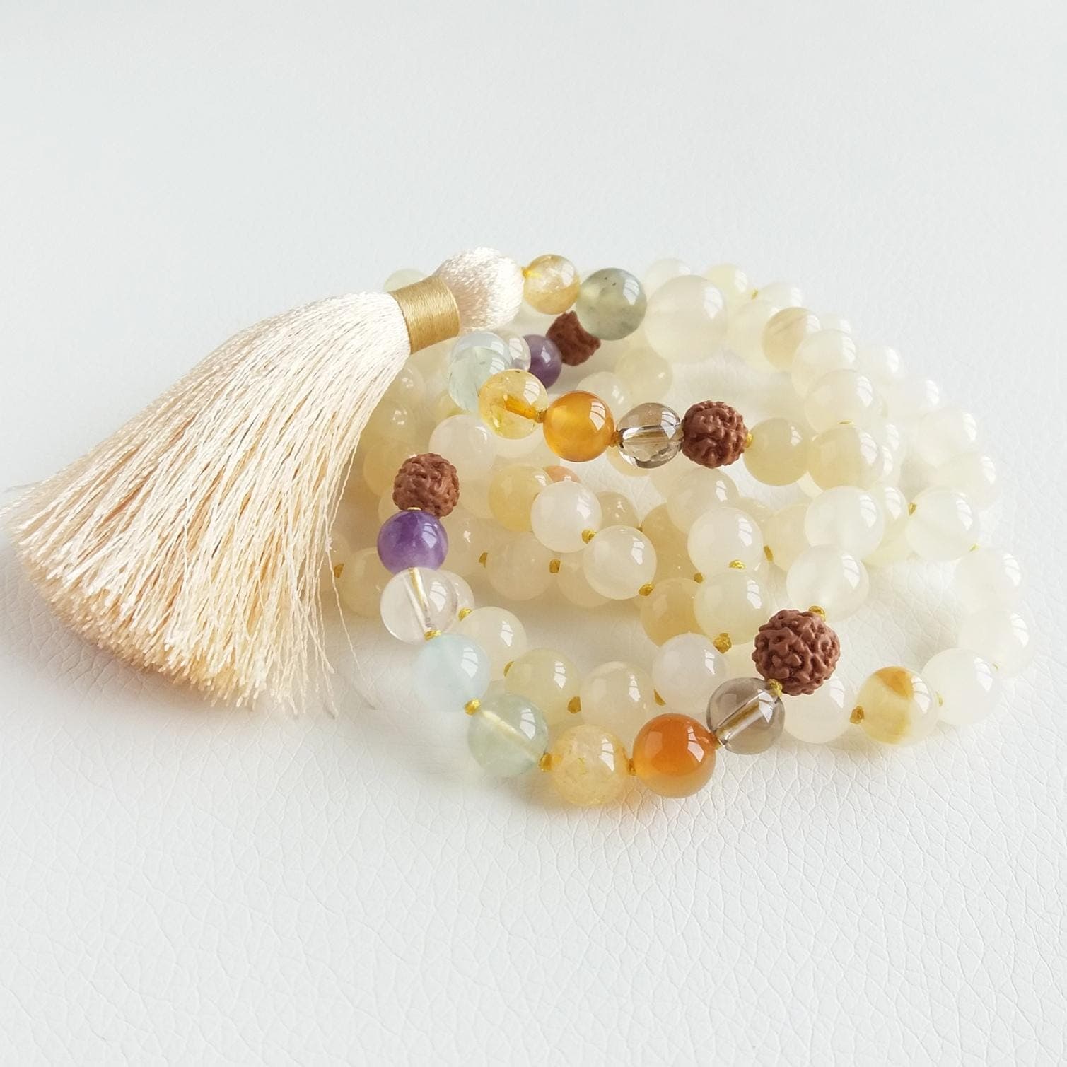 7 chakra mala Knotted mala beads Mala beads 108 Prayer beads buddhist - image 5