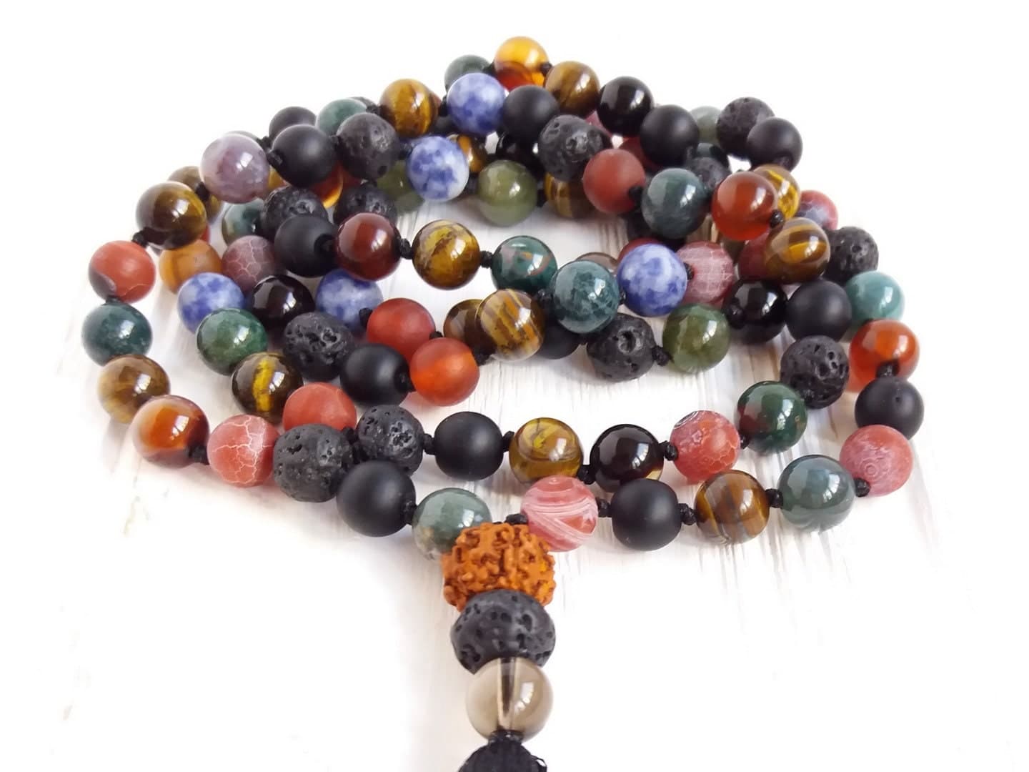 Mala beads 108 8mm Hand knotted malas Prayer beads buddhist - image 5