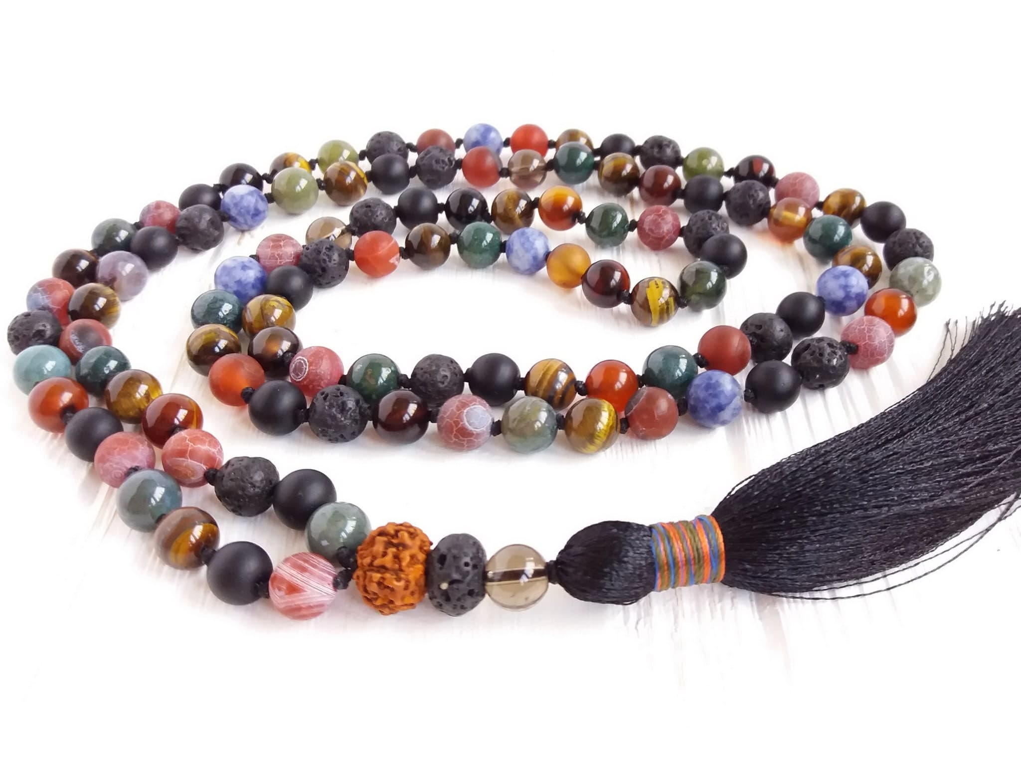 Mala beads 108 8mm Hand knotted malas Prayer beads buddhist - image 4