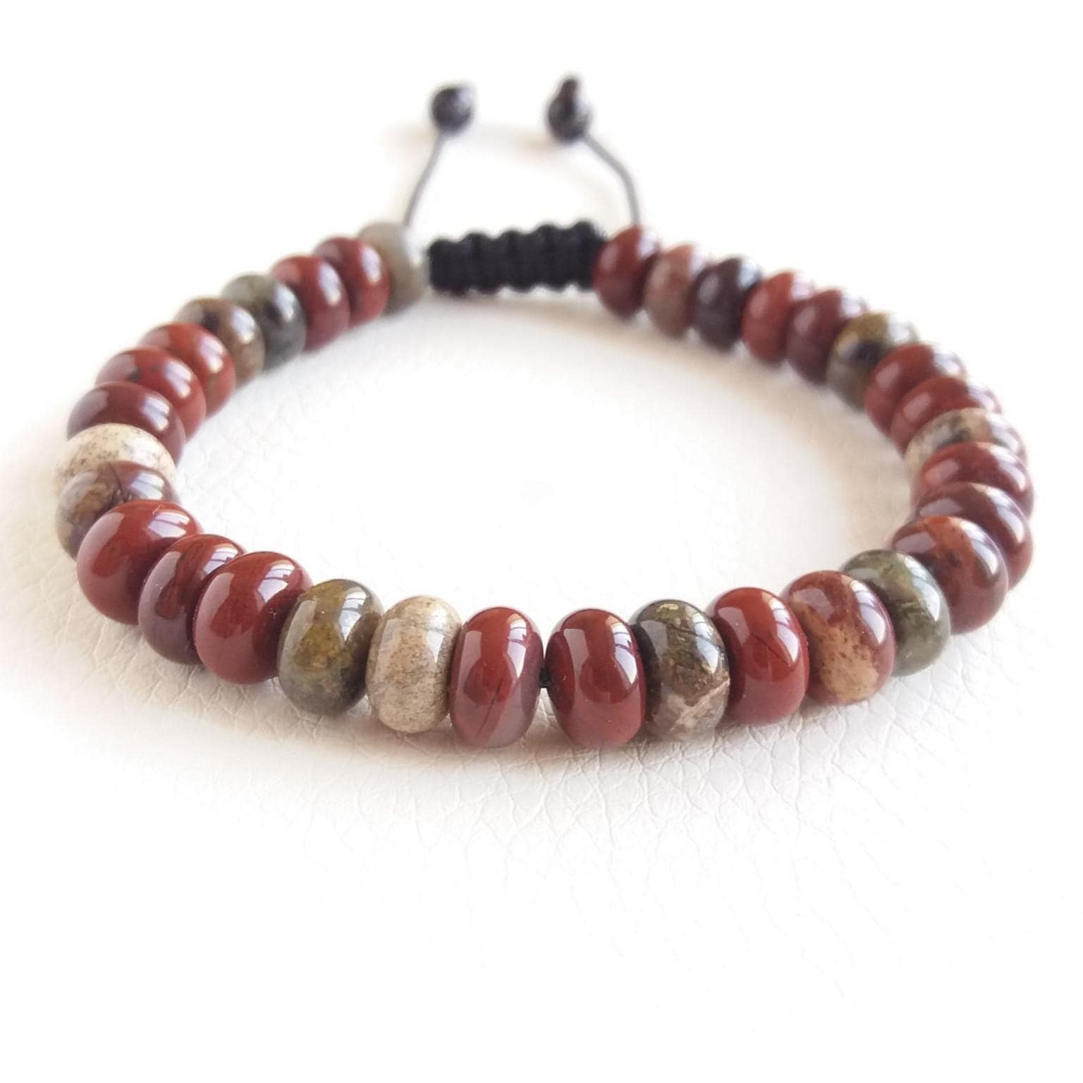 Tasbih bracelet 33 bead adjustable Tasbeeh bracelet Prayer beads bracelet Red jasper bracelets men