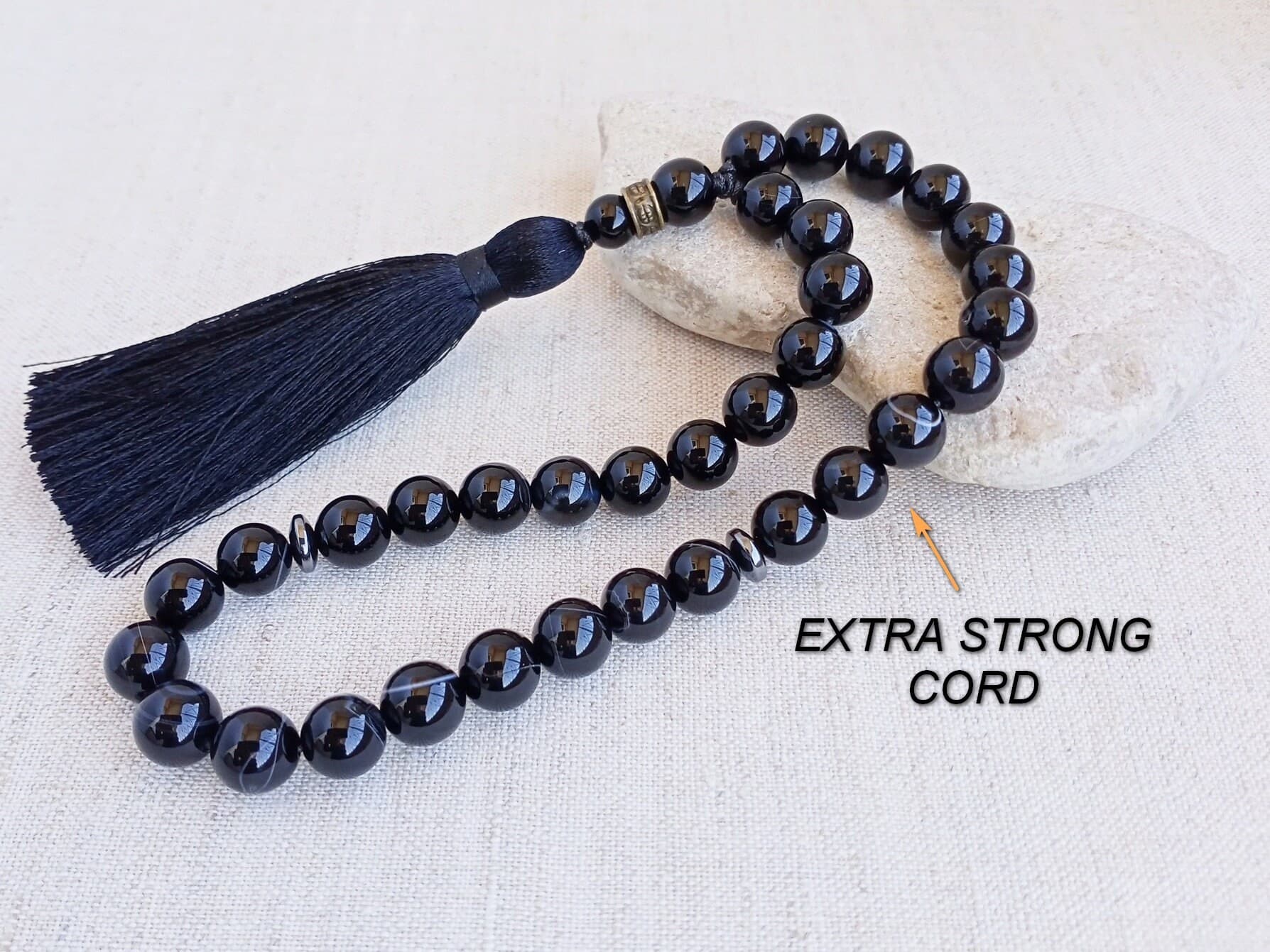 Black tasbih 33 Prayer beads islam Tasbeeh beads Worry beads - image 4