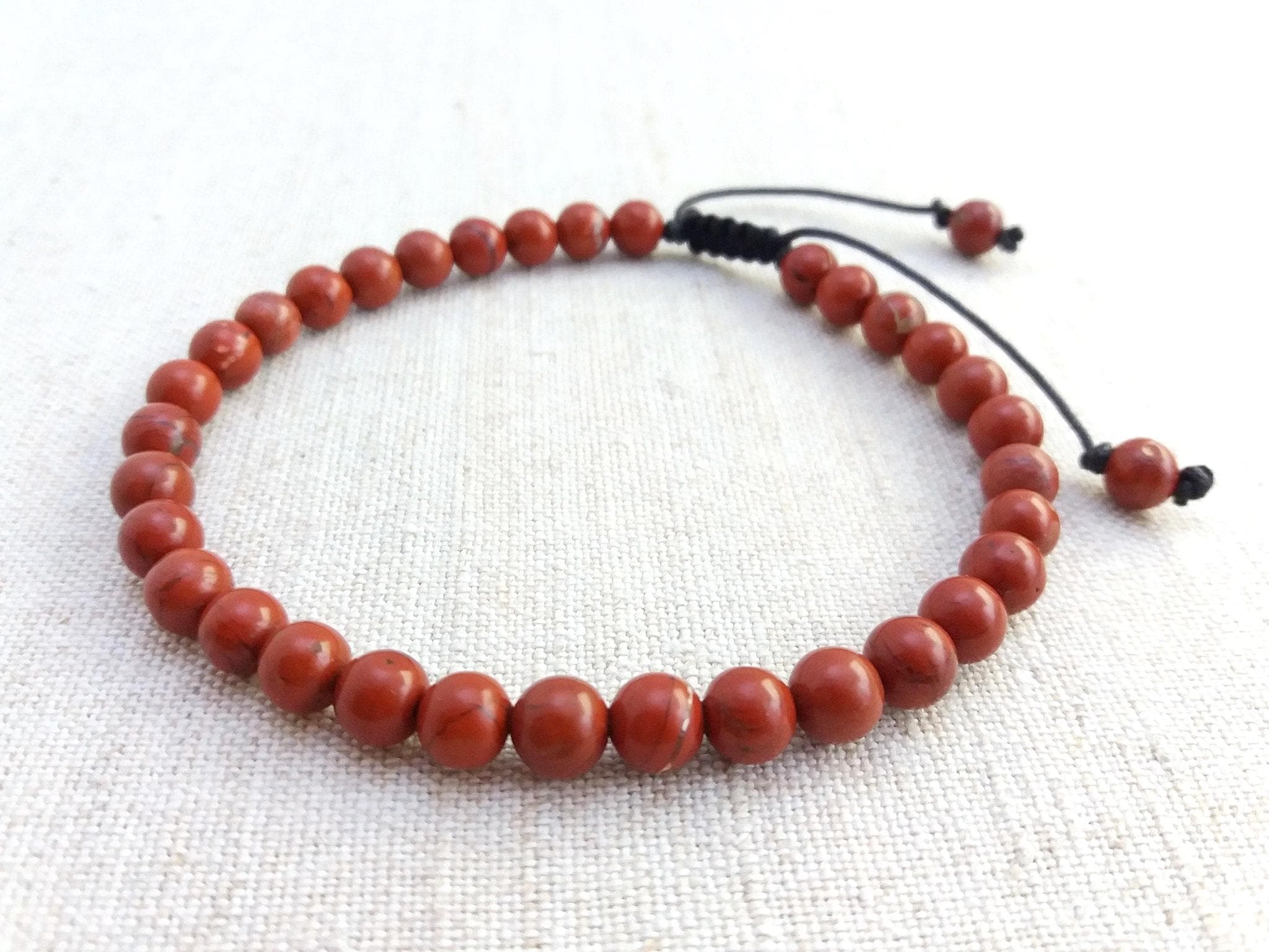 Tasbih bracelet Prayer beads bracelet Worry beads bracelet Red jasper bracelet for men