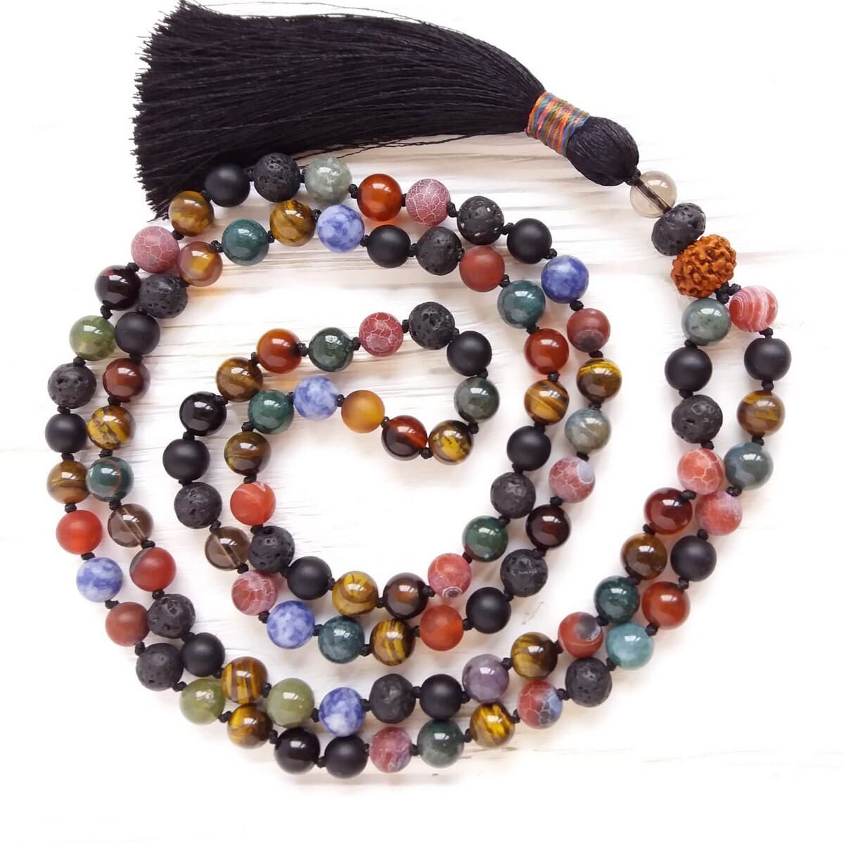 Mala beads 108 8mm Hand knotted malas Prayer beads buddhist