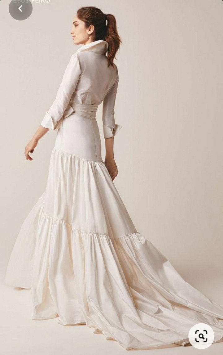 Taffeta Shirt dress | Tzinut Fashion | Modest Gown | Shabbat outfits | Custom made available | More colours available| Mother of Bride - image 5