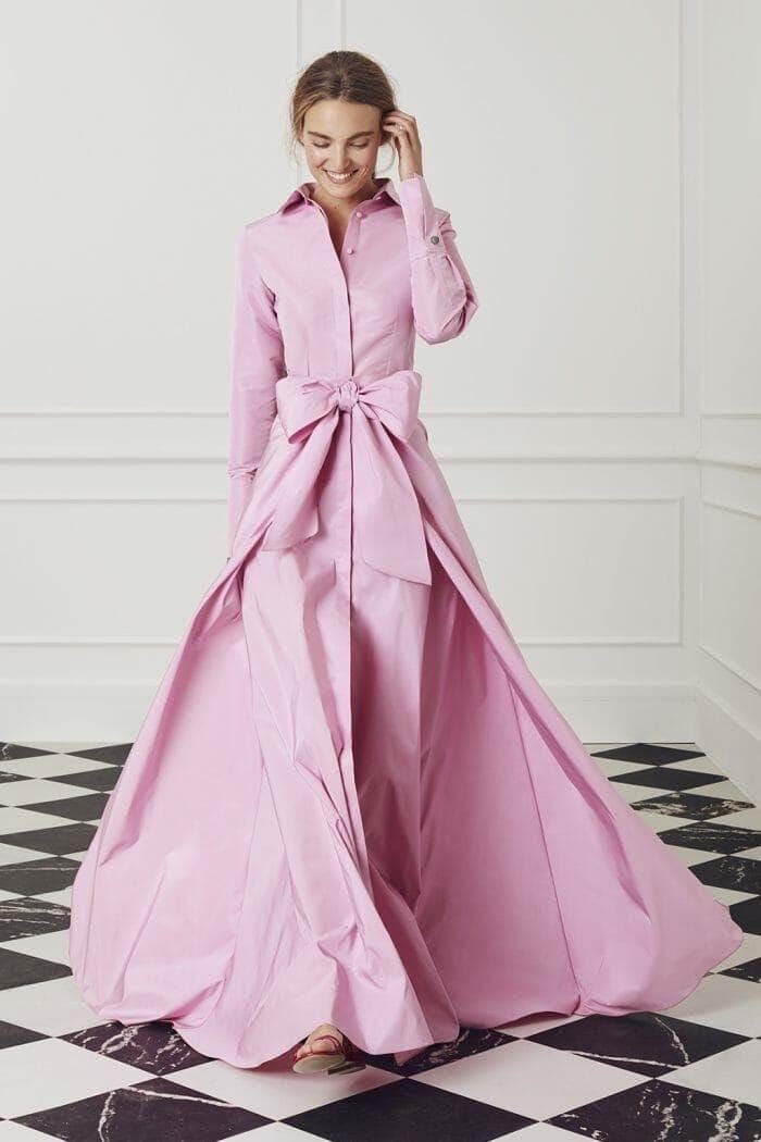 Pink blush taffeta Gown | Modest Taffeta Dress for Special Occasions | Modest fashion | custom made available | Taffeta modest gown