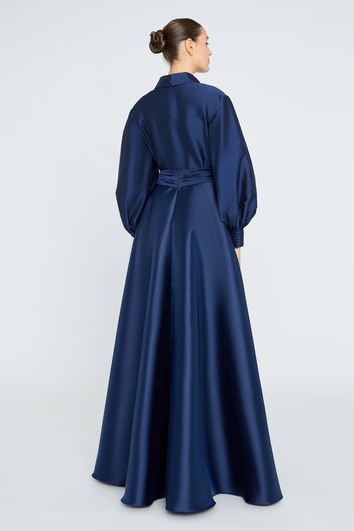 Navy satin  taffeta Gown | Modest Taffeta Dress for Special Occasions |  Modest fashion |  custom made available  | Taffeta modest gown - image 4