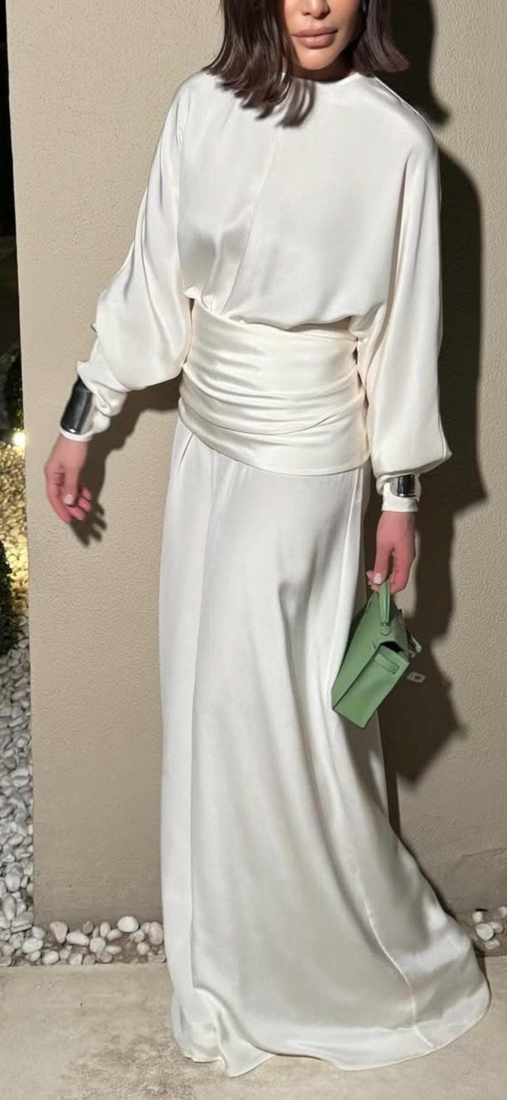 Satin drapped waist gown| Tzinut Fashion | Modest Gown | Shabbat outfits | Custom made available | More colours available| Mother of Bride - image 4