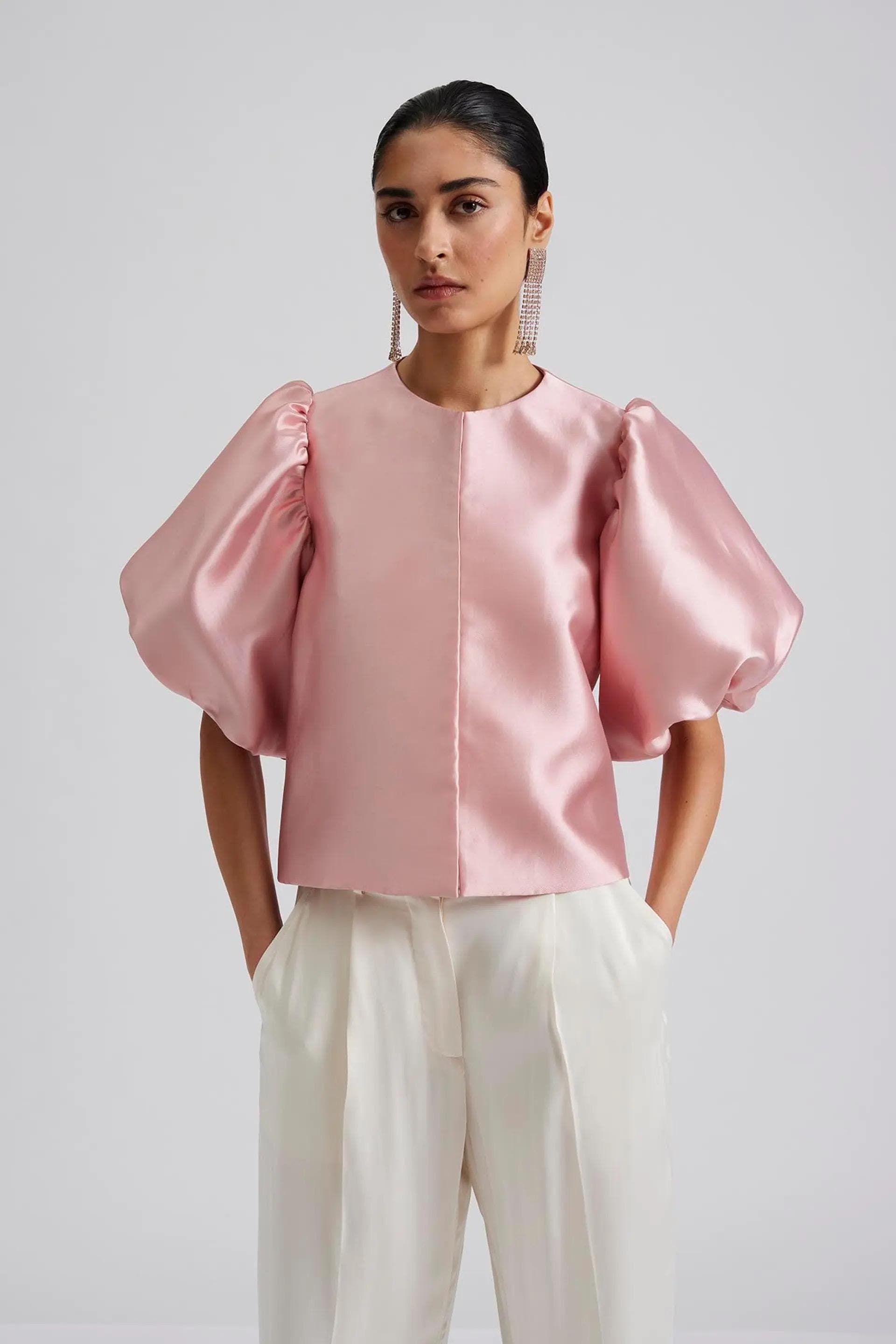 Blouse with pouf balloon sleeve | Modest Fashion | Elegant style | Women business outfit| Made to measure available |more colours - image 5