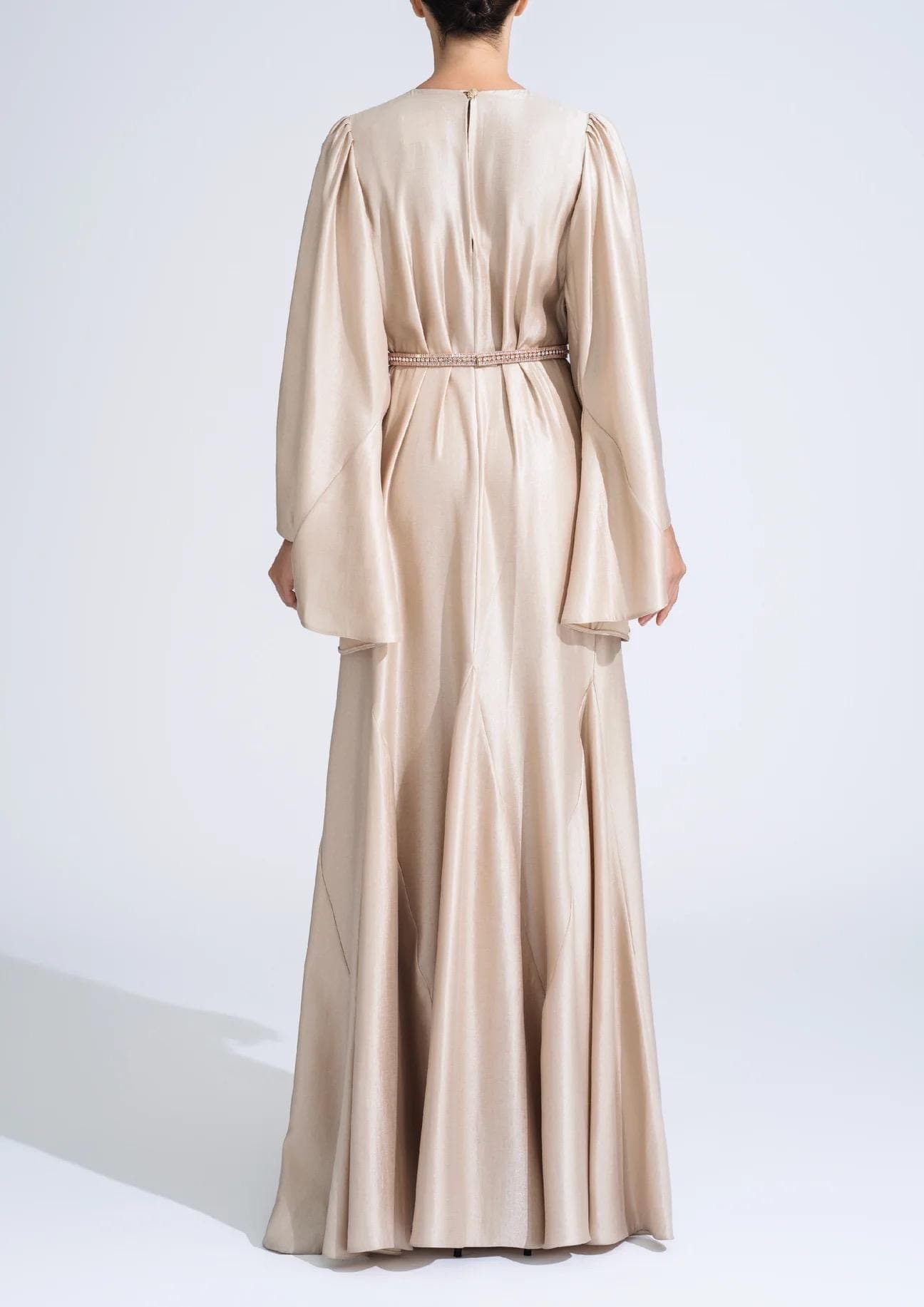 Crepe Satin A-line Gown | Modest Fashion | Tzinut outfits | Shabbat dress | Taffeta clothing | Customisable - image 5