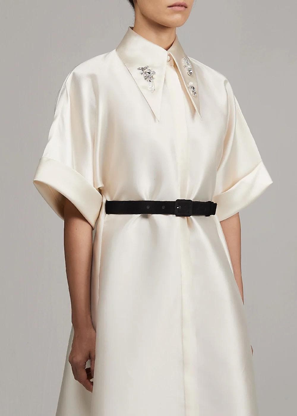 A-line silhouette off white taffeta dress  | Modest Satin Dress for Special Occasions | Modest fashion | custom made available |