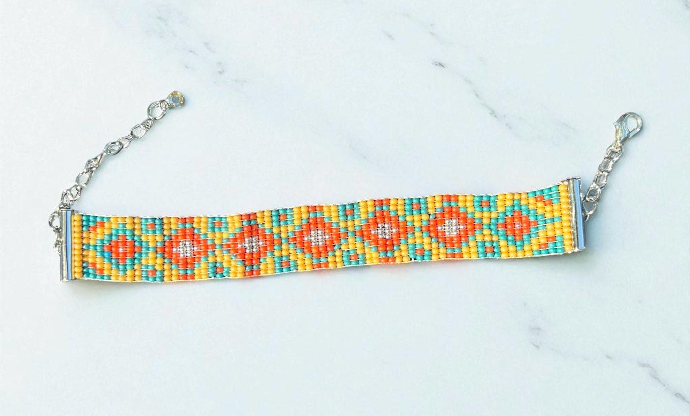 Women's Seed Bead Bracelet-Handwoven Beaded Bracelet-Women's Loom Bracelet-Clasp Bracelet-Gift For Her - image 3