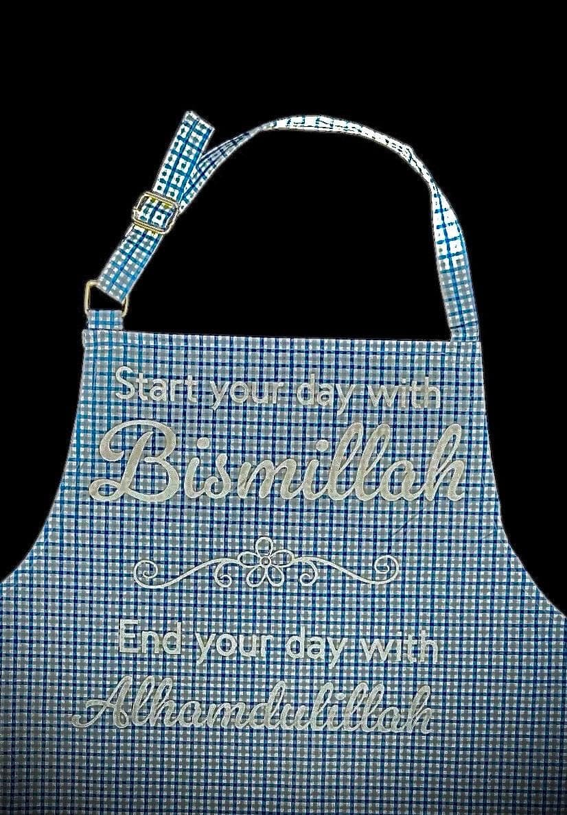 Cooking Apron-Bismillah Apron-Muslim Kitchen Apron-Handmade Gift for Her-Handmade Cooking Apron - image 5