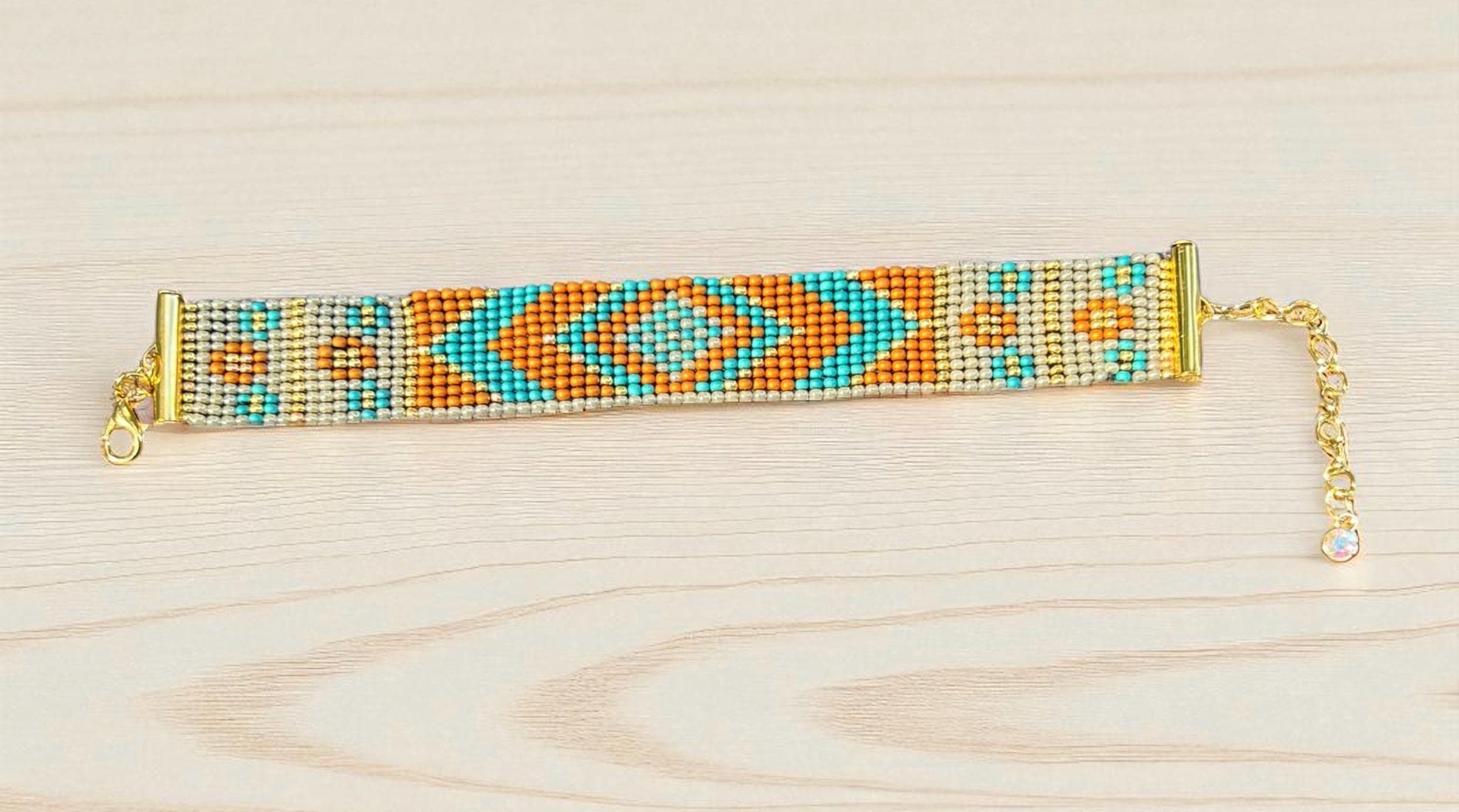 Seed Bead Loom Bracelet-Women's Seed Bead Bracelet-Handwoven Beaded Bracelet-Women's Loom Bracelet-Gift For Her - image 3