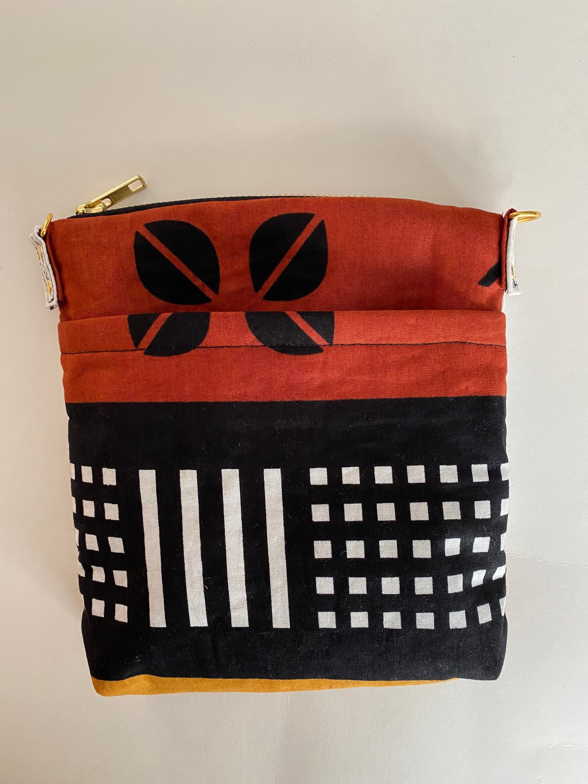 African Print Crossbody Bag-Handmade Small Shoulder Bag-Ankara Print Small Shoulder Bag-Small Shoulder Bag-Black Owned Gift-