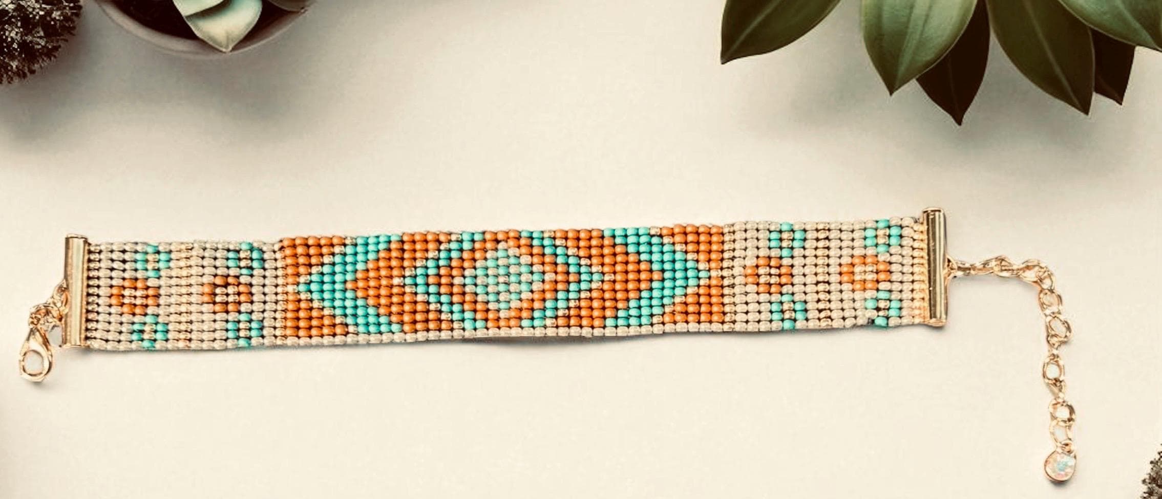 Seed Bead Loom Bracelet-Women's Seed Bead Bracelet-Handwoven  Beaded Bracelet-Women's Loom Bracelet-Gift For Her