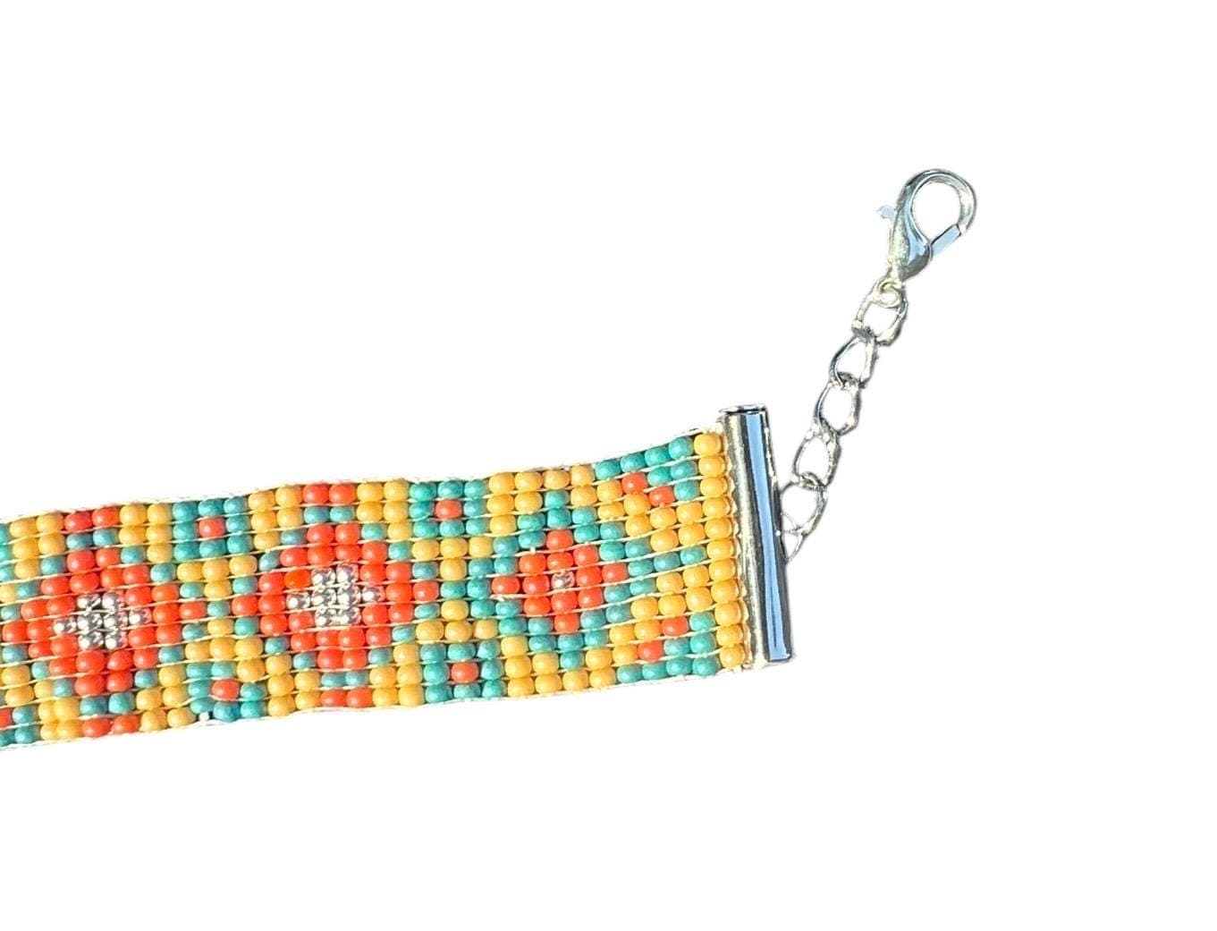 Women's Seed Bead Bracelet-Handwoven Beaded Bracelet-Women's Loom Bracelet-Clasp Bracelet-Gift For Her - image 4