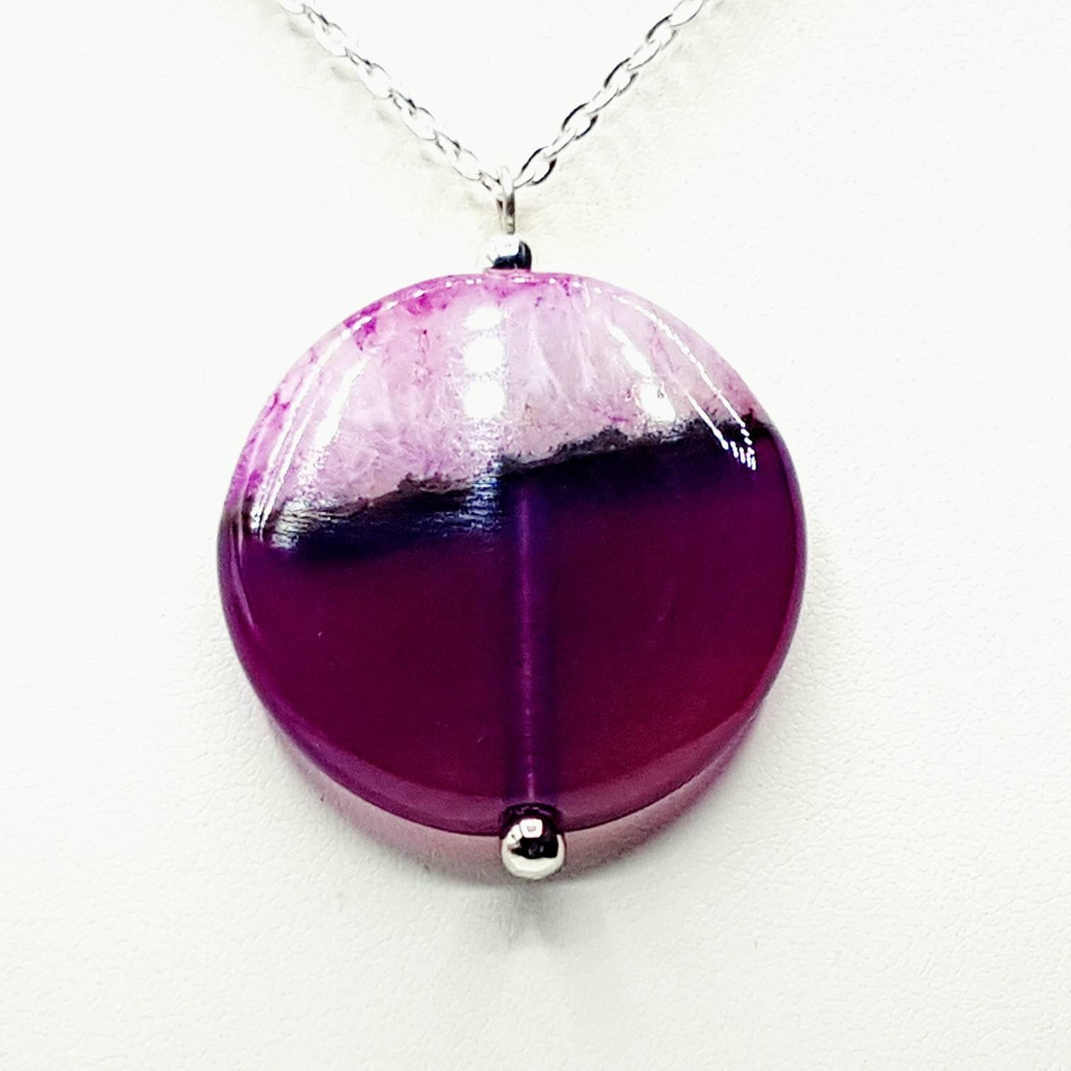 Pink Agate Necklace - image 4