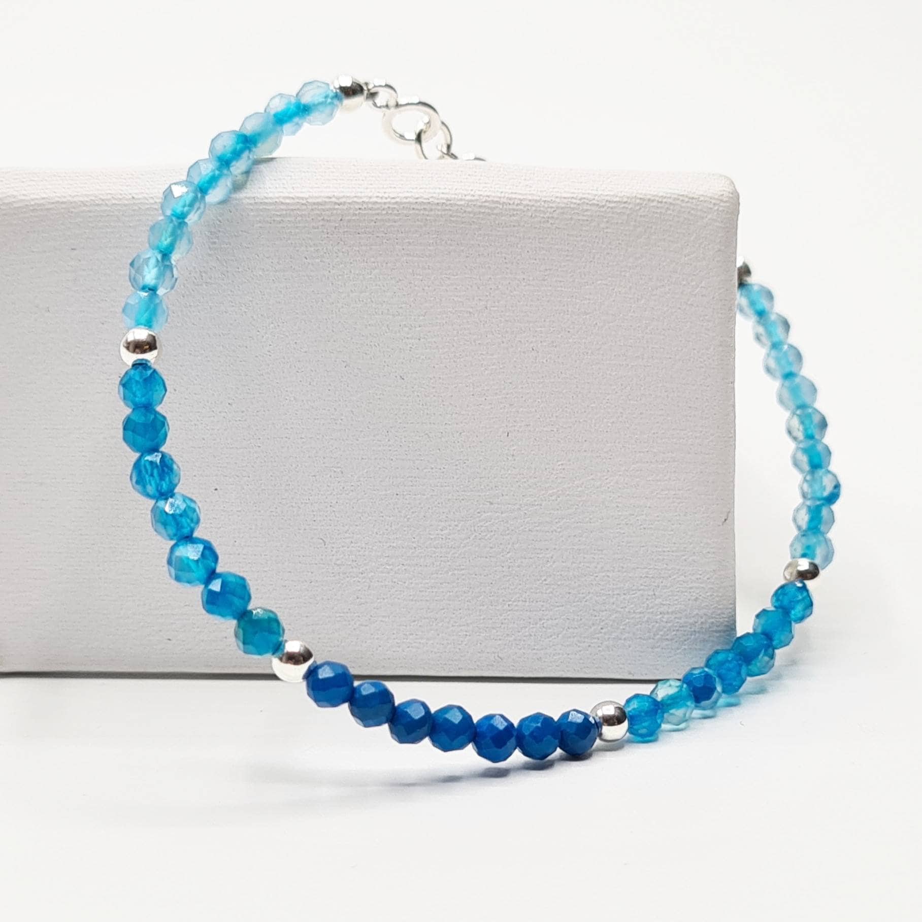 Blue Apatite Ombre Bracelet in Sterling Silver