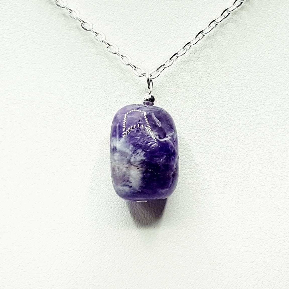 Amethyst Necklace: Natural Gemstone Reiki Infused Healing Pendant - image 5