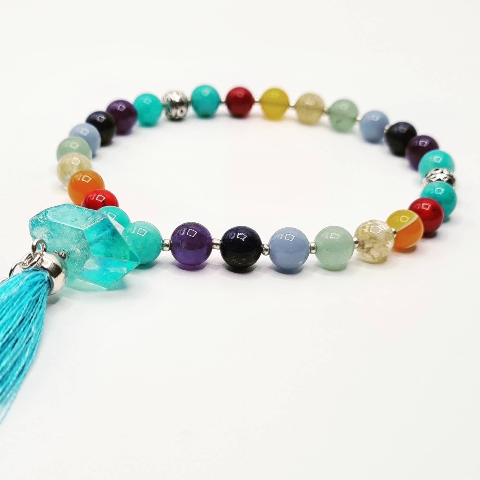 Personalised Rainbow Chakra Pocket Mala