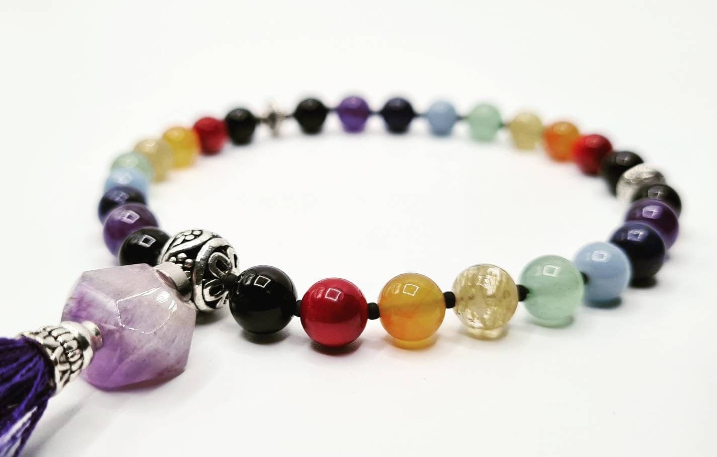Personalised Rainbow Chakra Pocket Mala