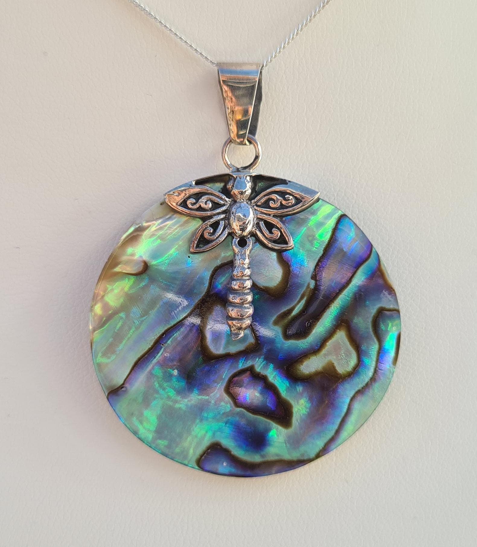 Butterfly Abalone Necklace in Sterling Silver - Gift Wrap Service Available