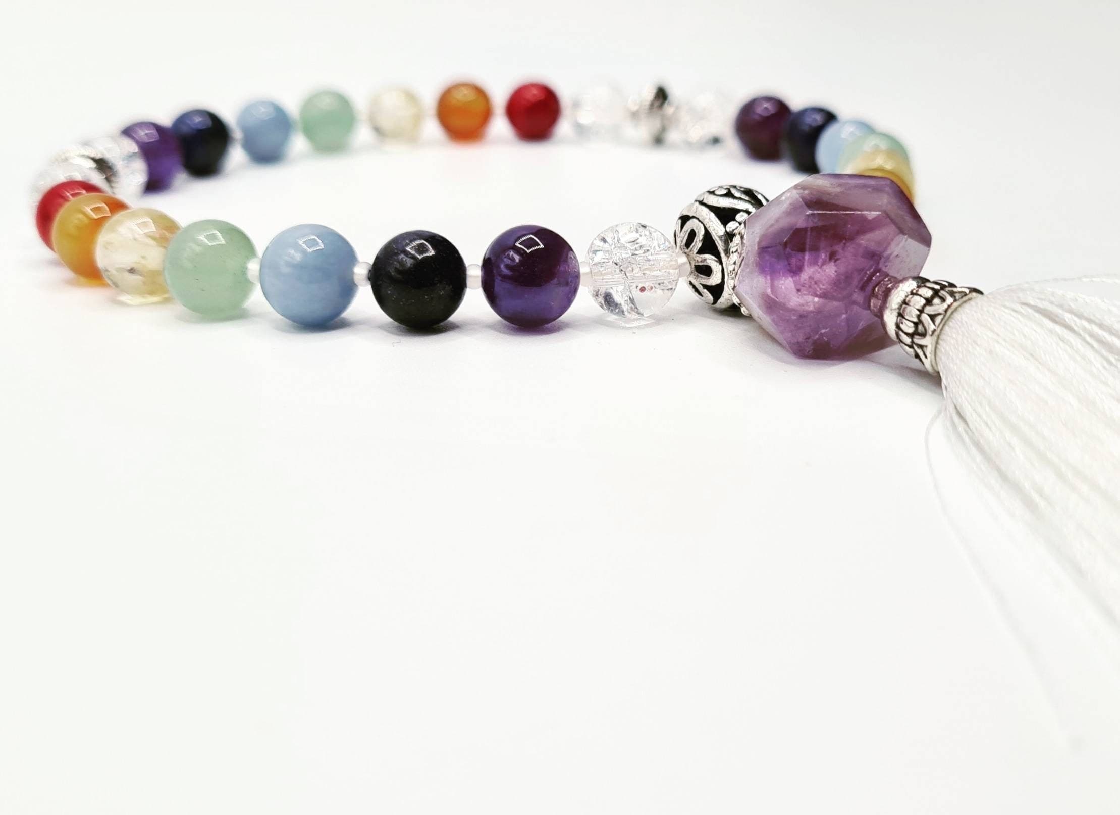 Personalised Rainbow Chakra Pocket Mala