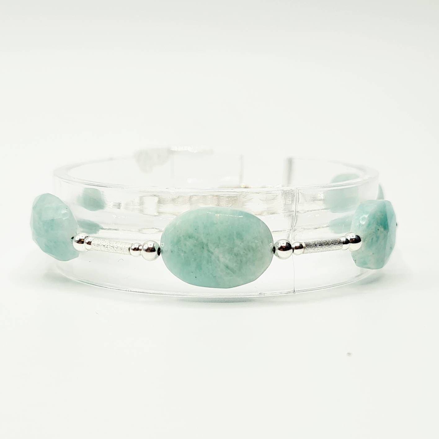 Russian Amazonite Bracelet in Sterling Silver
