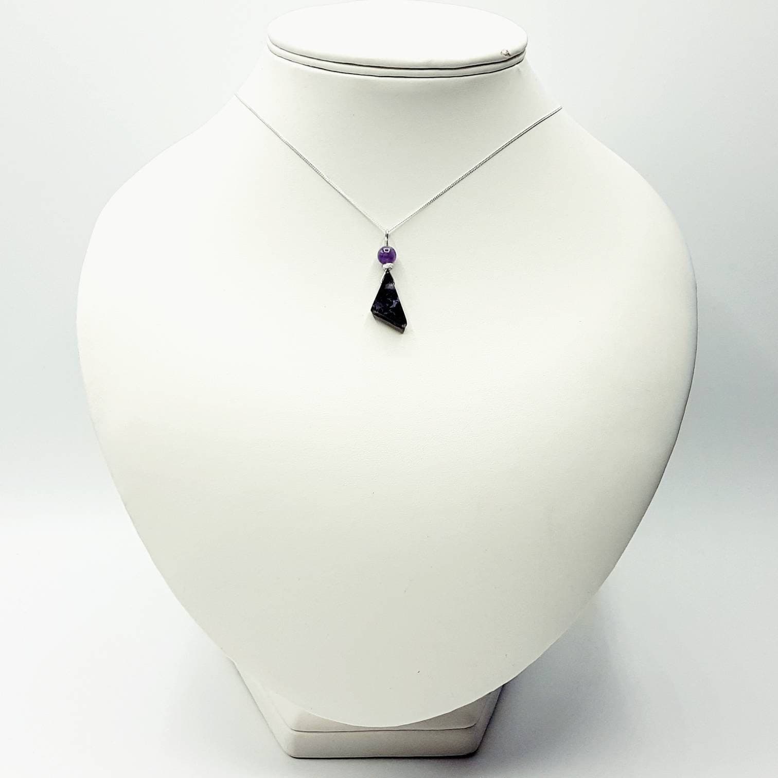 Charoite & Amethyst Necklace in Sterling Silver - image 4