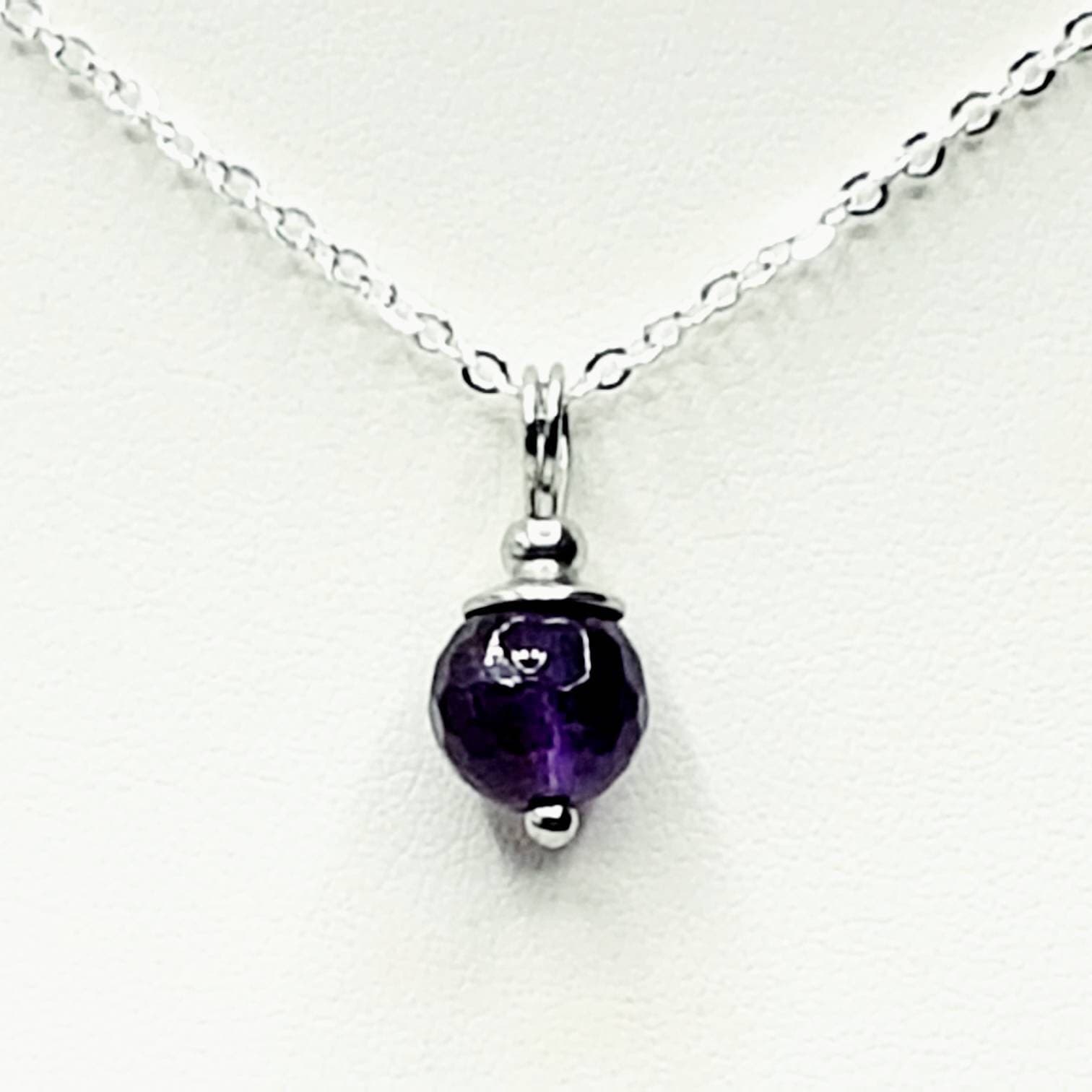 Faceted Amethyst Necklace
