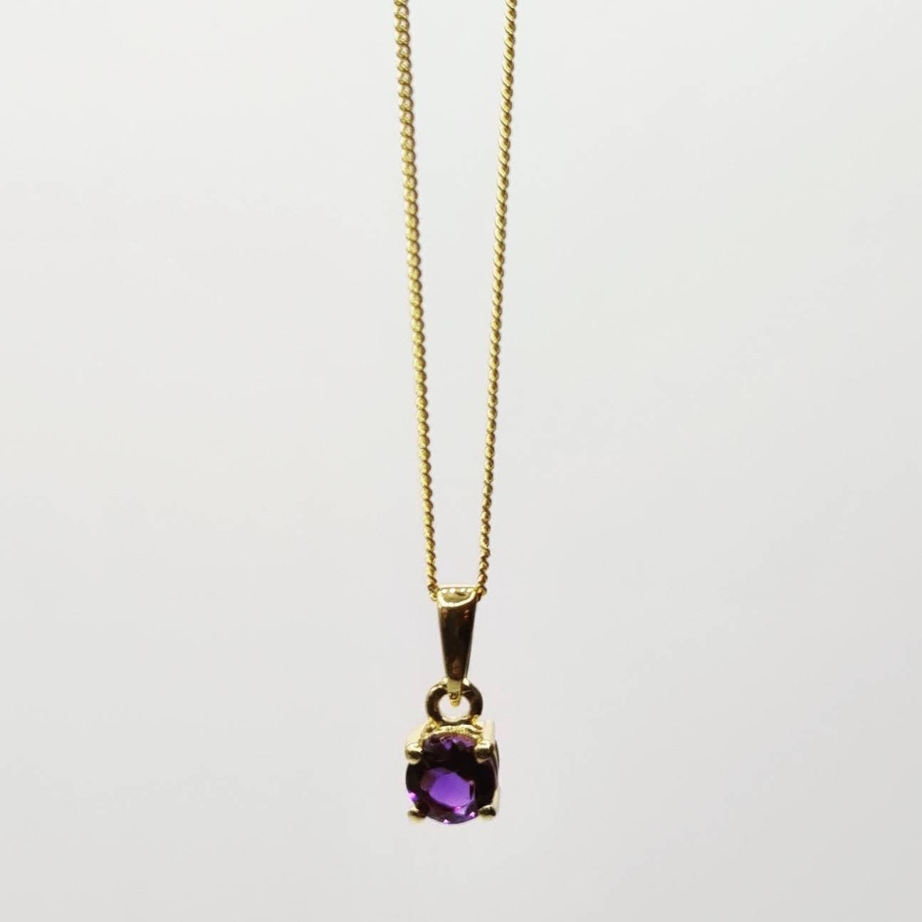Delicate Amethyst Necklace in Gold over Sterling Silver - image 5