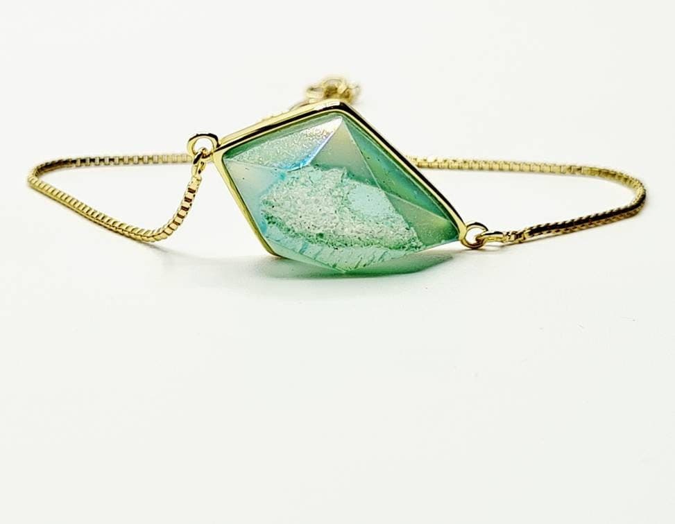 Druzy Quartz Slider Bracelet
