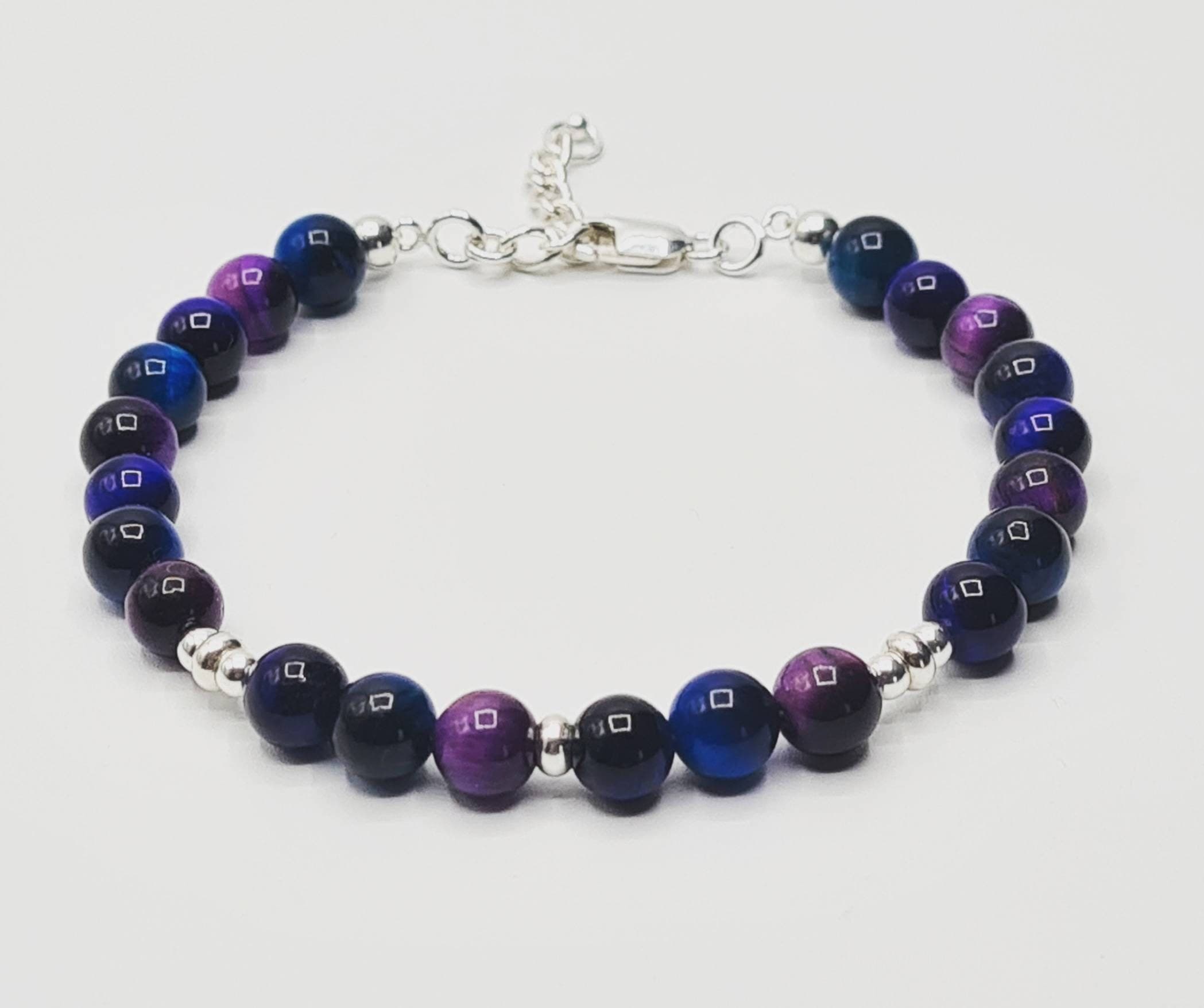 Multicolour Tiger's Eye Bracelet in Sterling Silver - image 4