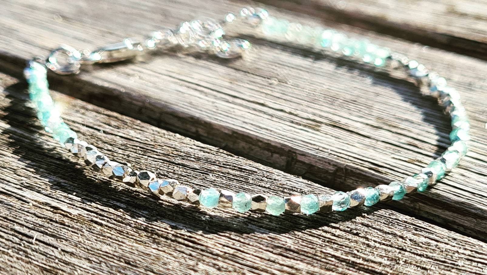 Blue Apatite Bracelet in Fine & Sterling Silver - image 3