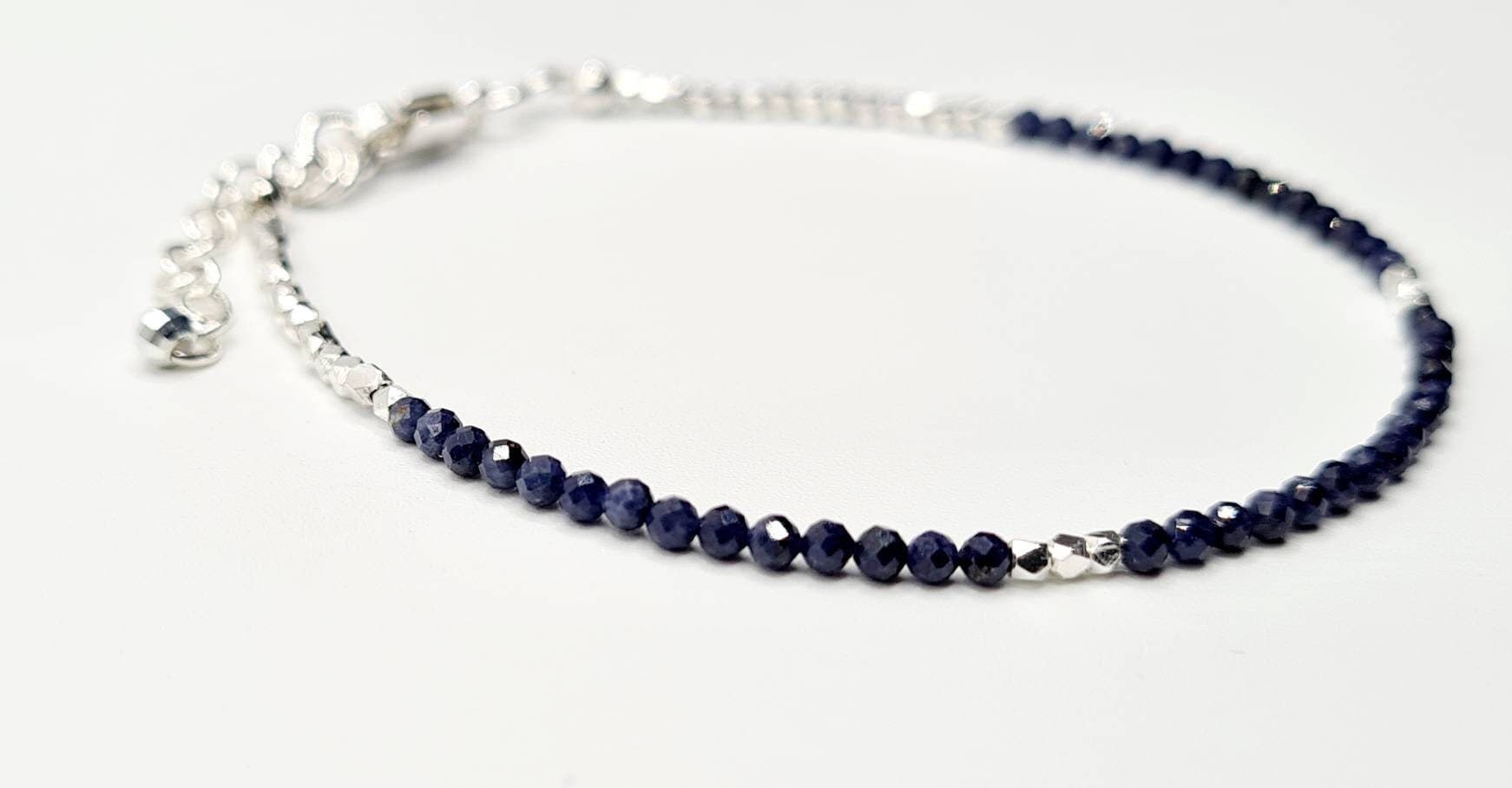 Delicate Sterling Silver Sapphire Bracelet - image 4