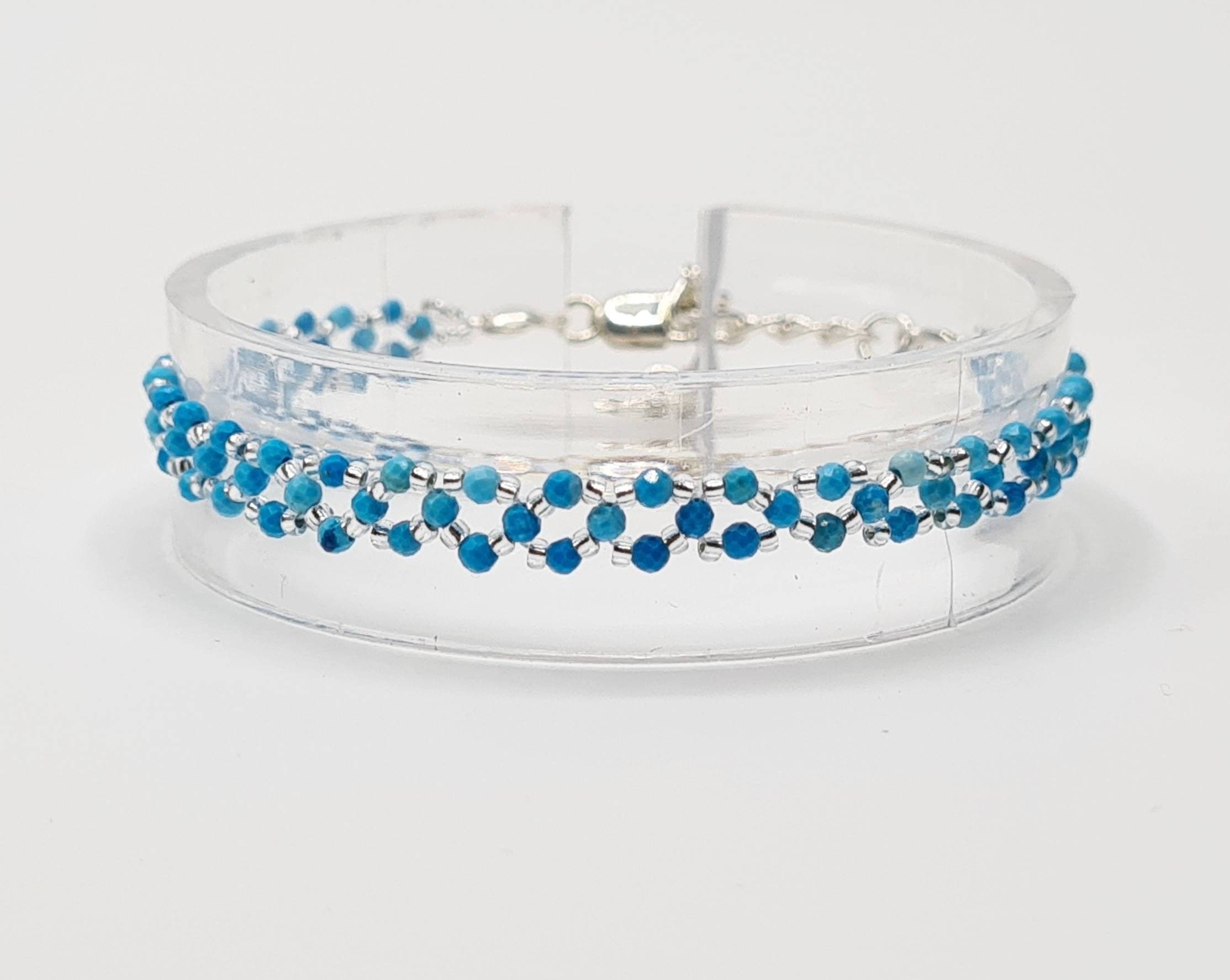 Blue Magnesite Bracelet in Sterling Silver