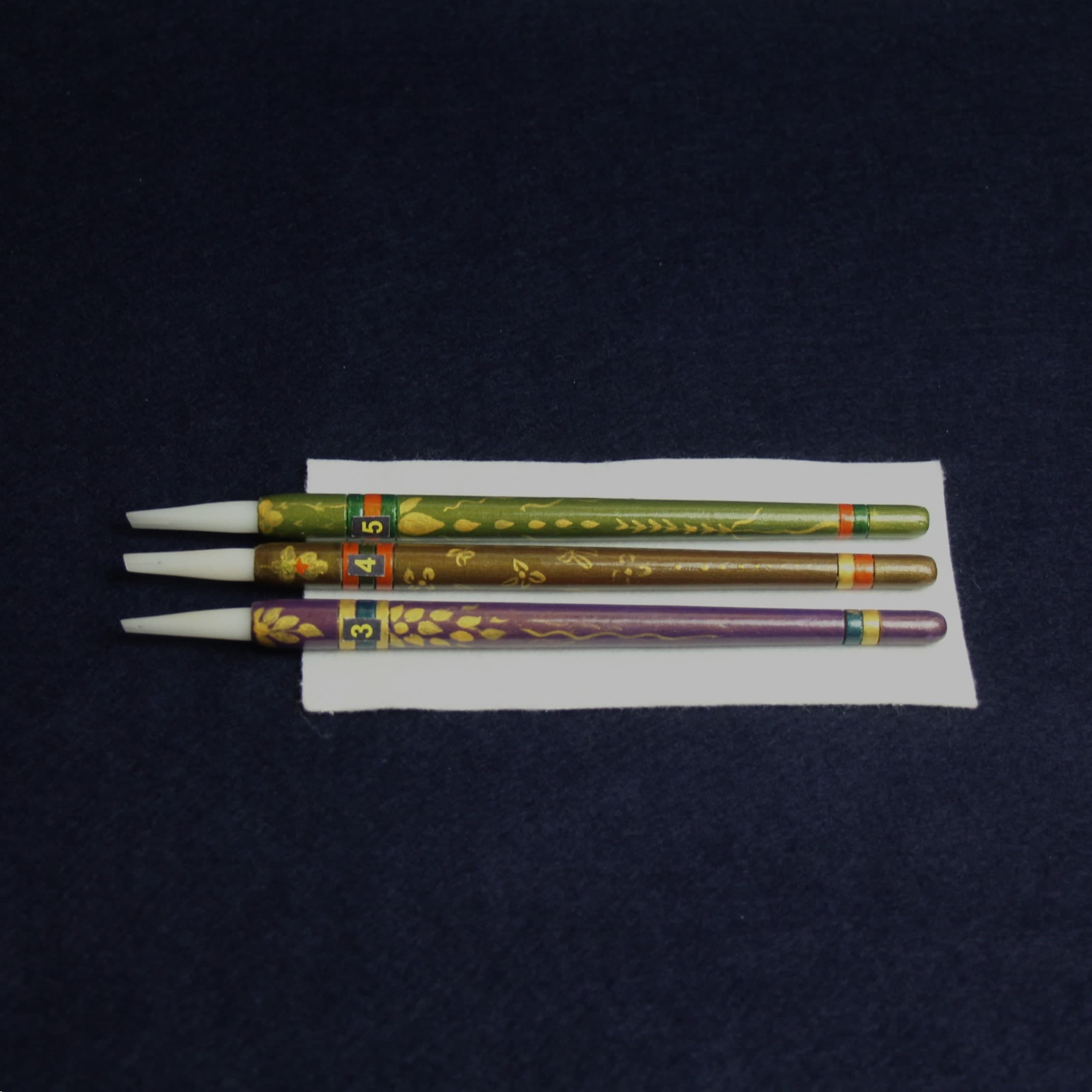 Set of 3 qalam pens for Arabic calligraphy with acrylic nib and painted handle: 3-5 mm - image 2
