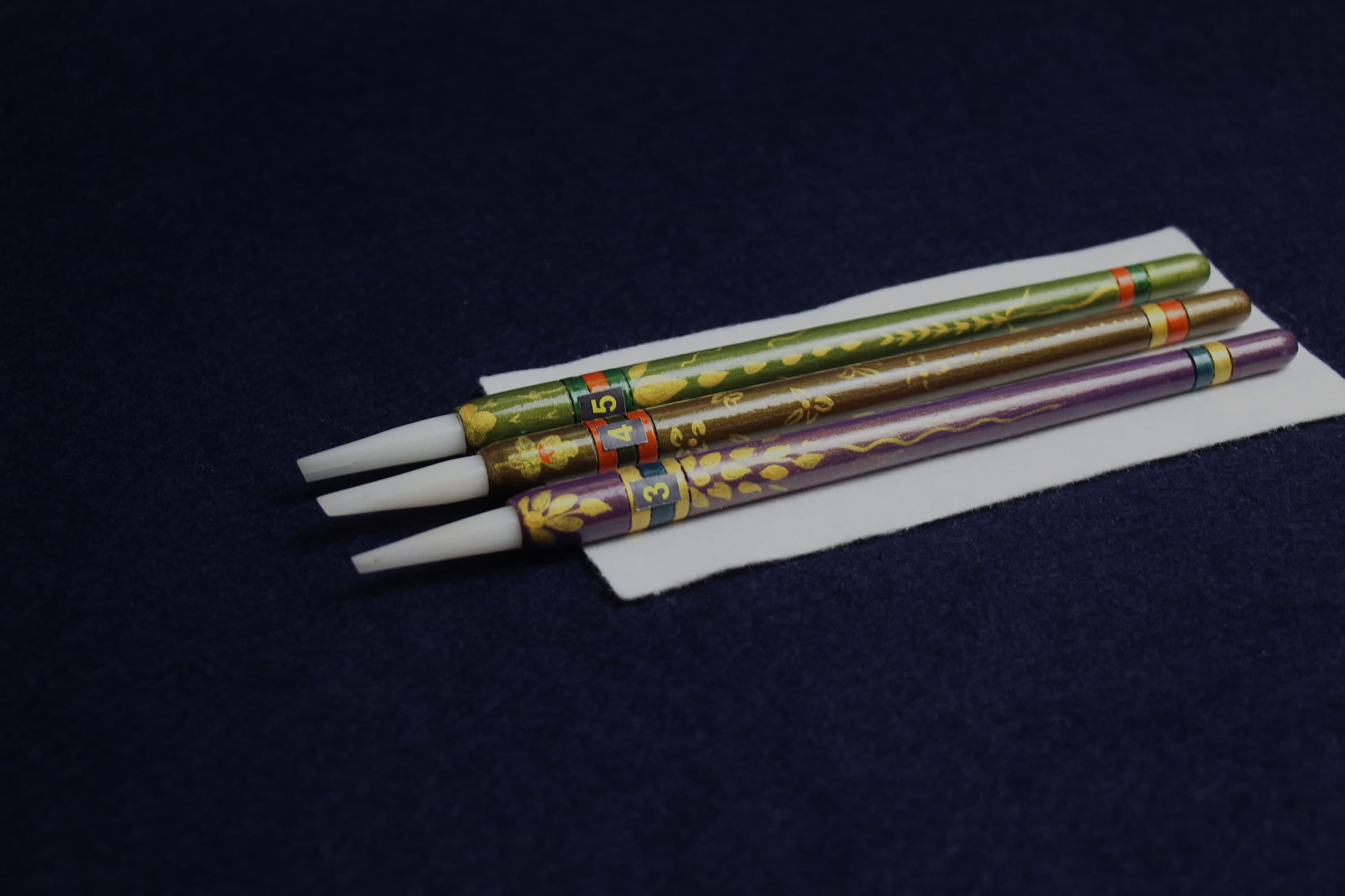 Set of 3 qalam pens for Arabic calligraphy with acrylic nib and painted handle: 3-5 mm - image 3
