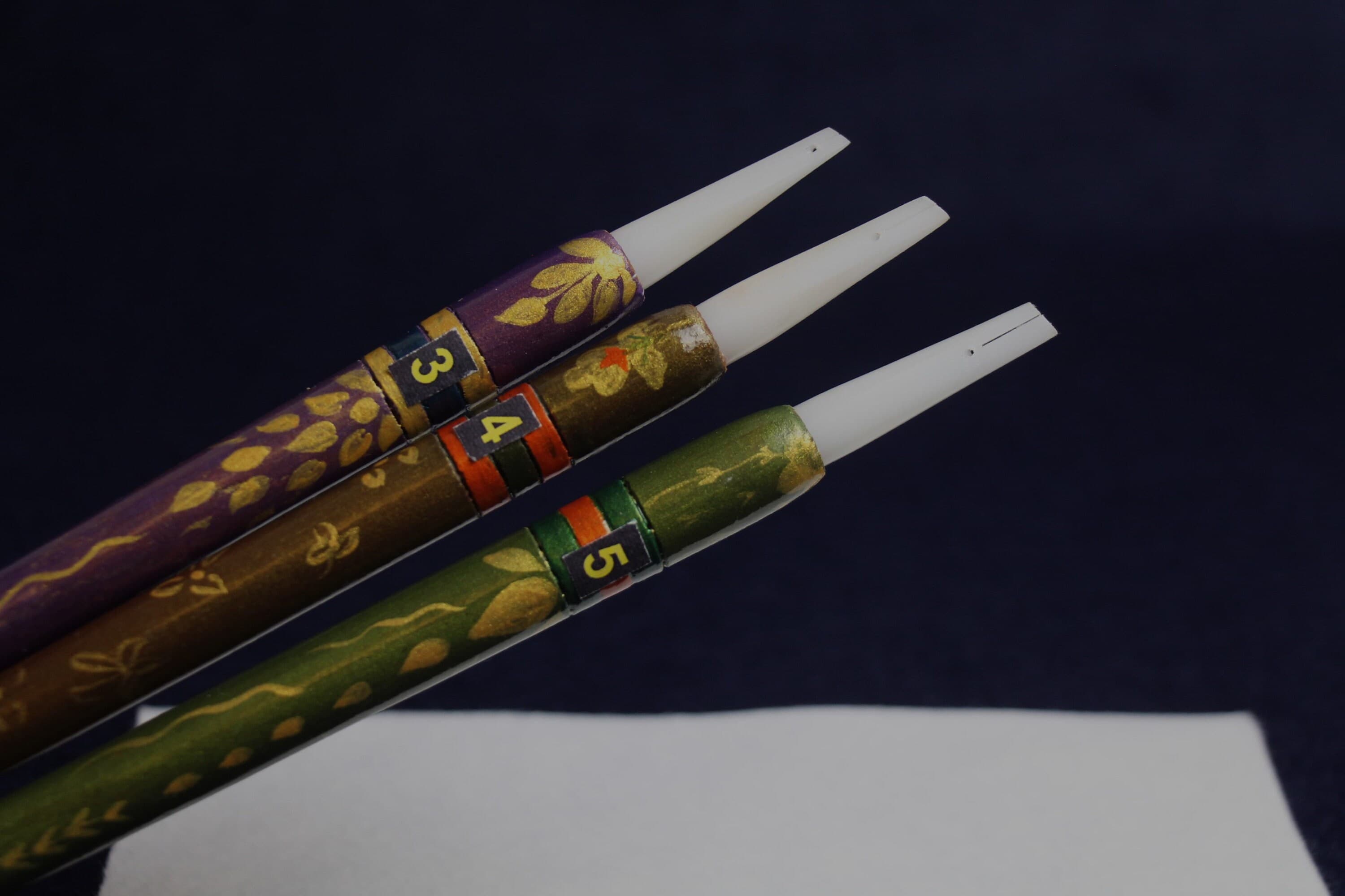 Set of 3 qalam pens for Arabic calligraphy with acrylic nib and painted handle: 3-5 mm - image 4