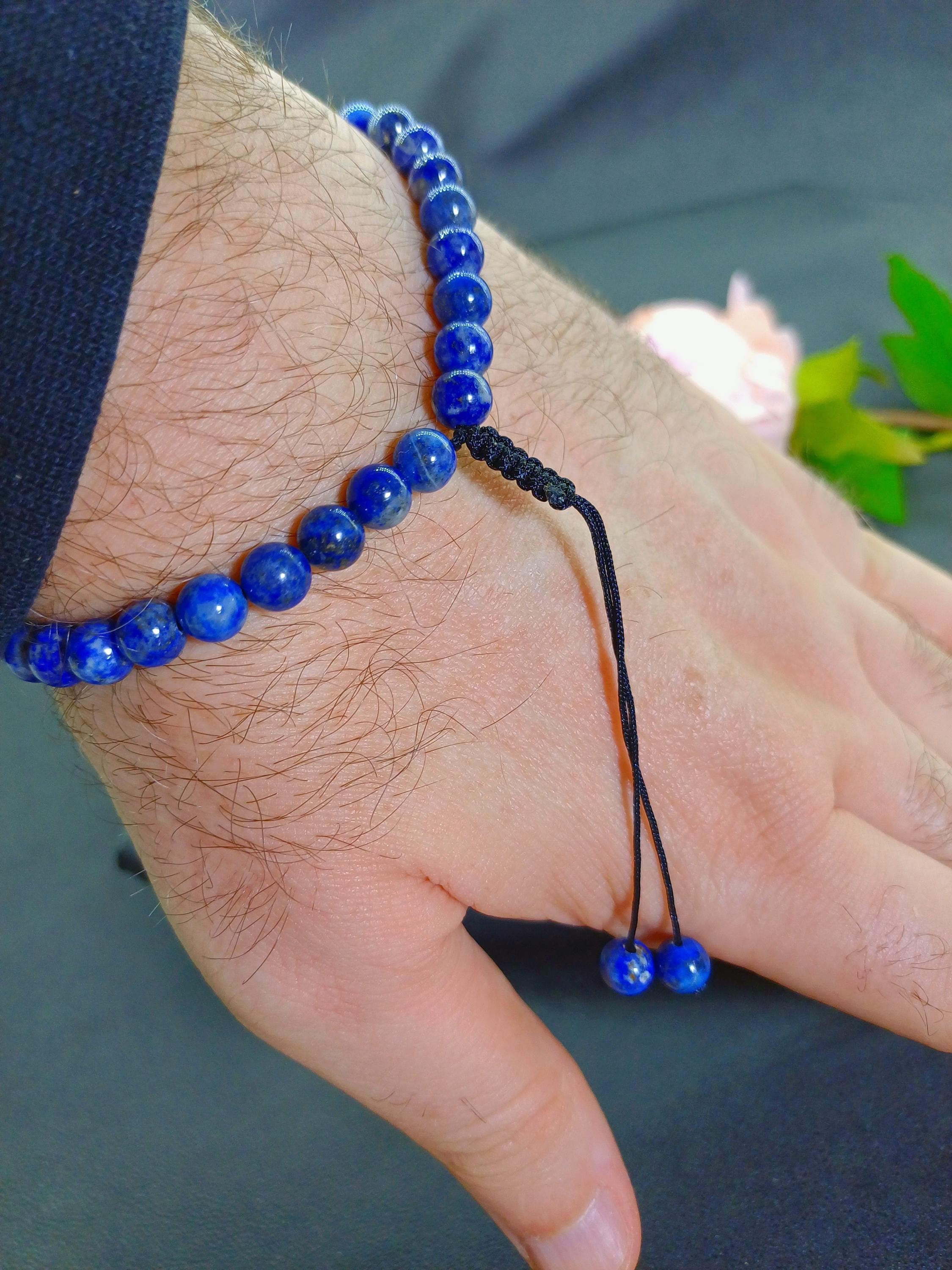 Lapis Lazuli 33 Bead Tasbih Bracelet, Blue Gemstone Misbaha - image 5