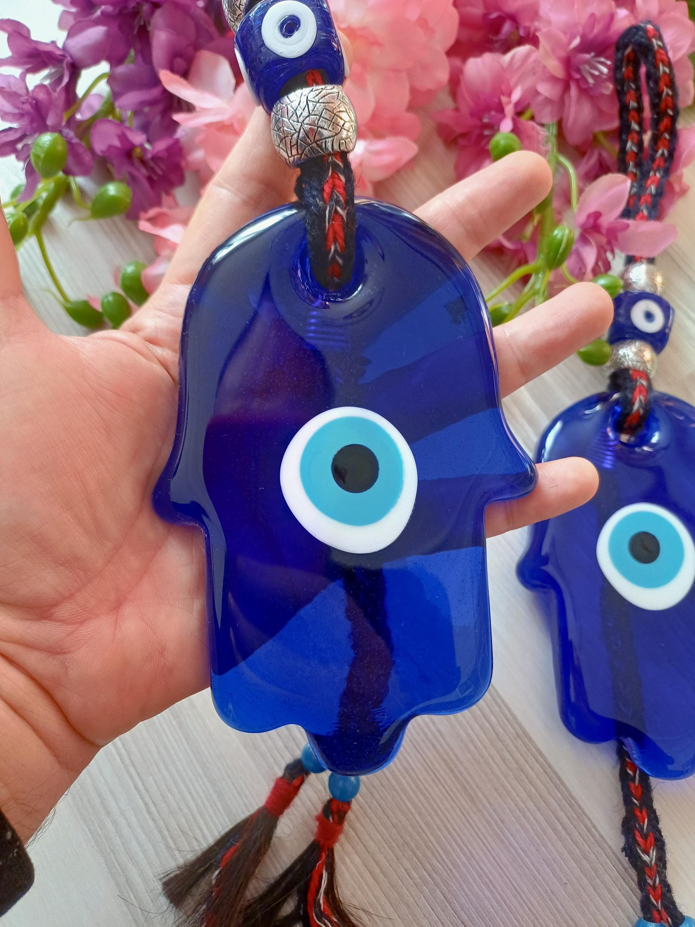 Hamsa Hand Evil Eye Hanging, House Protection Amulet