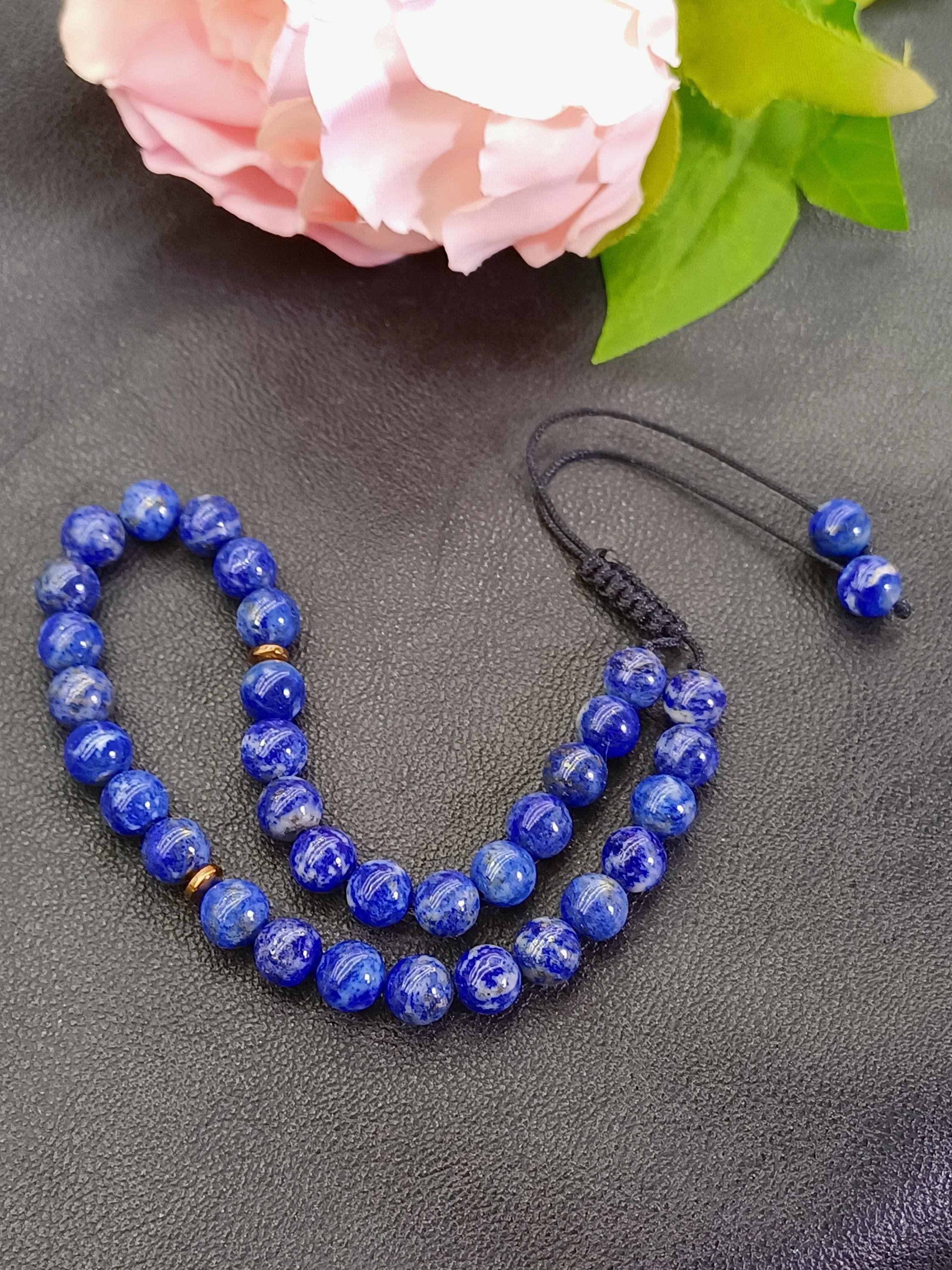 Lapis Lazuli 33 Bead Tasbih Bracelet, Blue Gemstone Misbaha - image 3