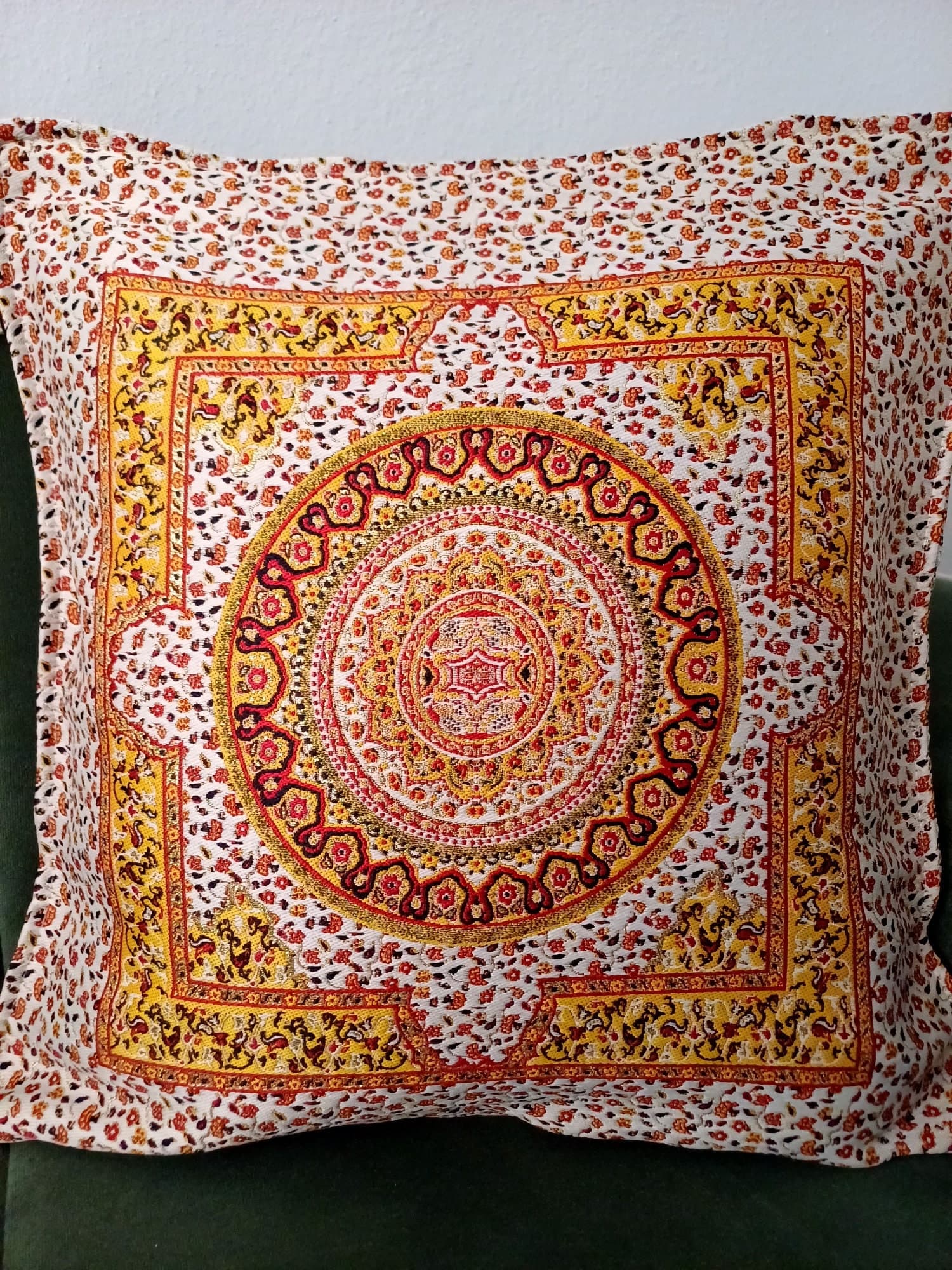 Anatolian Ottoman Pillow, Traditional Turkish Pillow, Beige Rug Patterned Cushion, Kilim Pattern Coach Pillow, Authentic Chenille Pillow - image 5