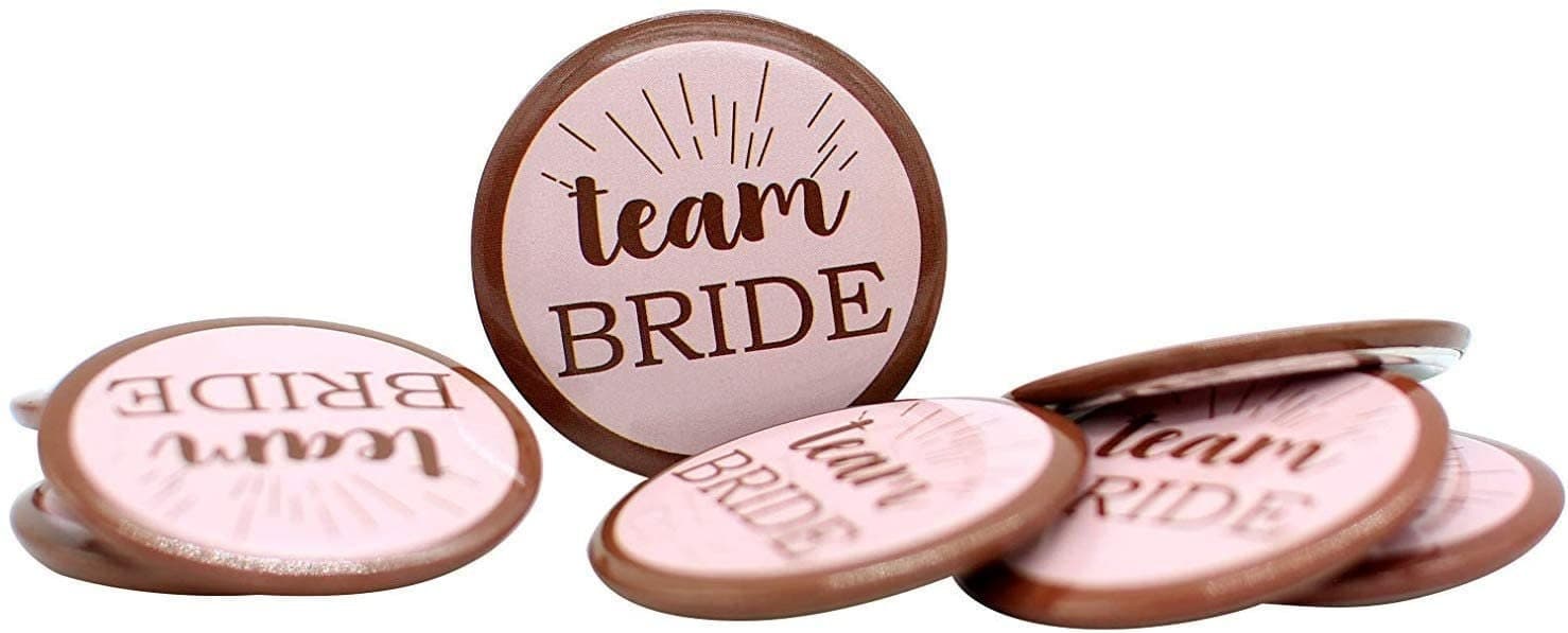 Team Bride Badges: Pink Hen Party Accessories (Pack of 8) - image 3